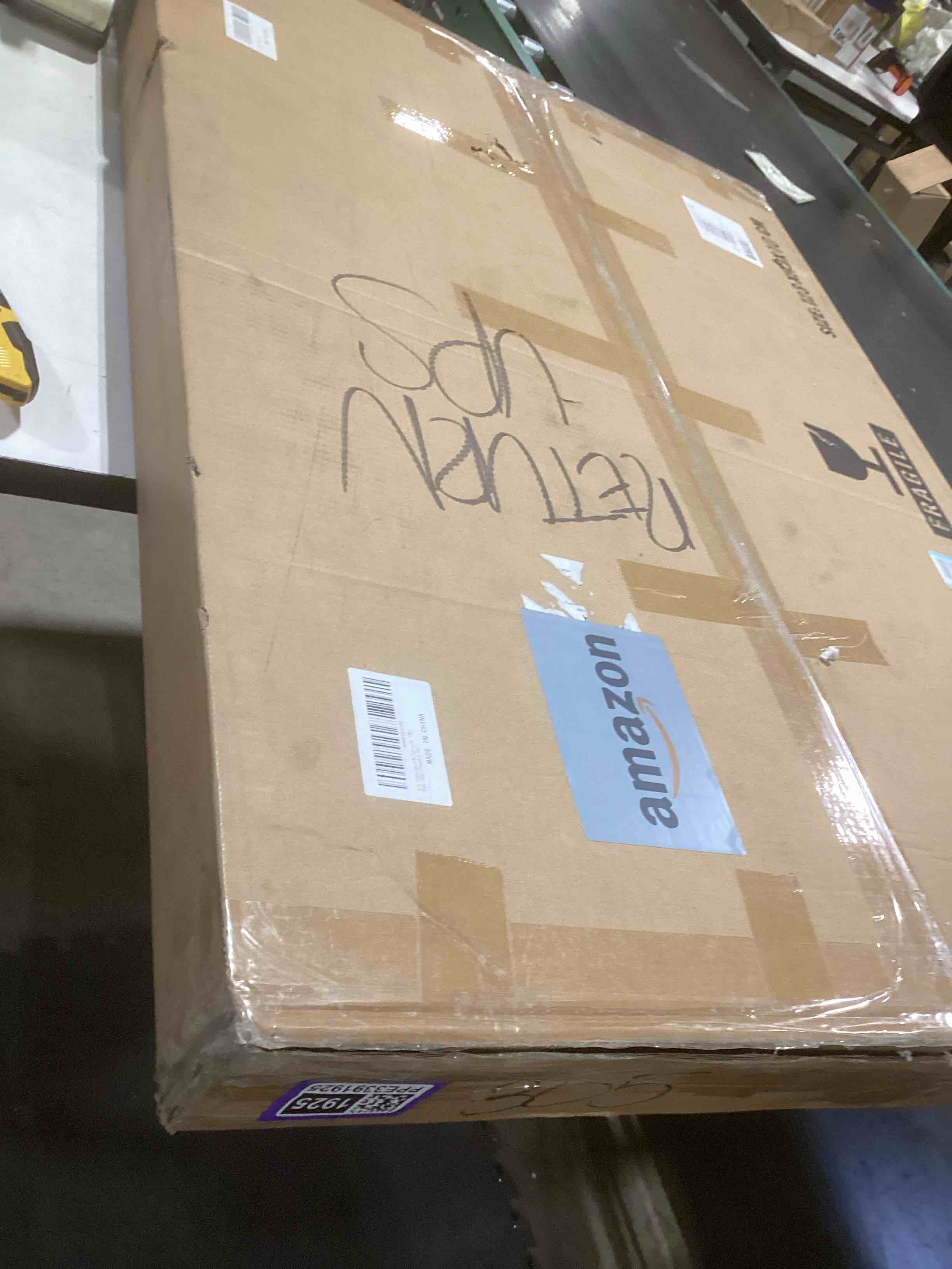 Condition photo showing Good Condition for INCOMPLETE…JUST TOP…Glass Coffee Table, Mid Century Modern Coffee Table, Coffee Table for Living Room Center Table Suitable for Bedroom Living Room Reception Office Tables (Walnut/Transparent, Large) Walnut/Transparent Large 45 * 32.3 * 16in