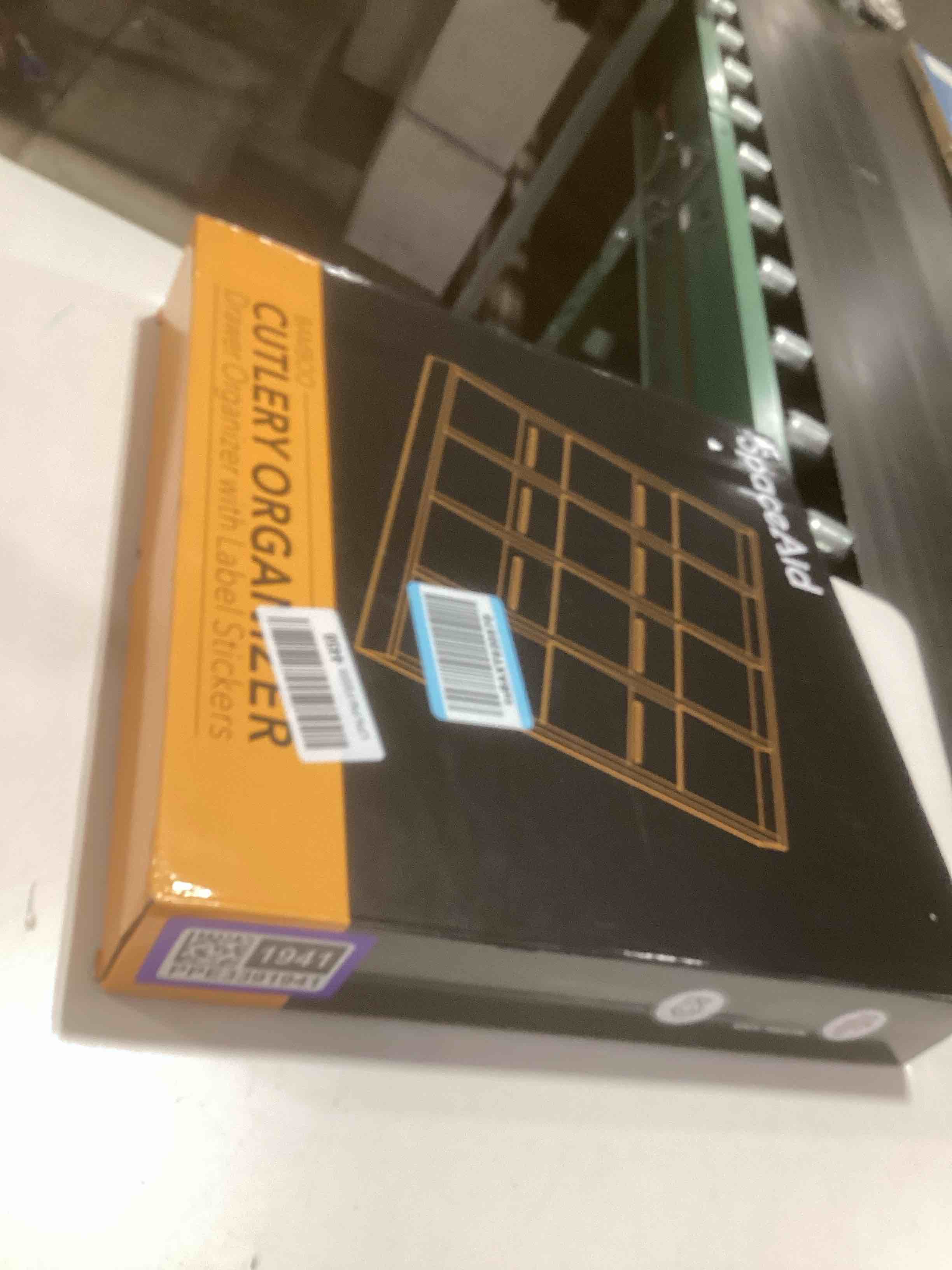 Condition photo showing Good Condition for SpaceAid Bamboo Silverware Drawer Organizer with Labels, Kitchen Utensil Tray Holder Organizer for Flatware, Cutlery, Spoon and Knives Drawer Storage Organization (12 Slots) Natural, 12 Slots