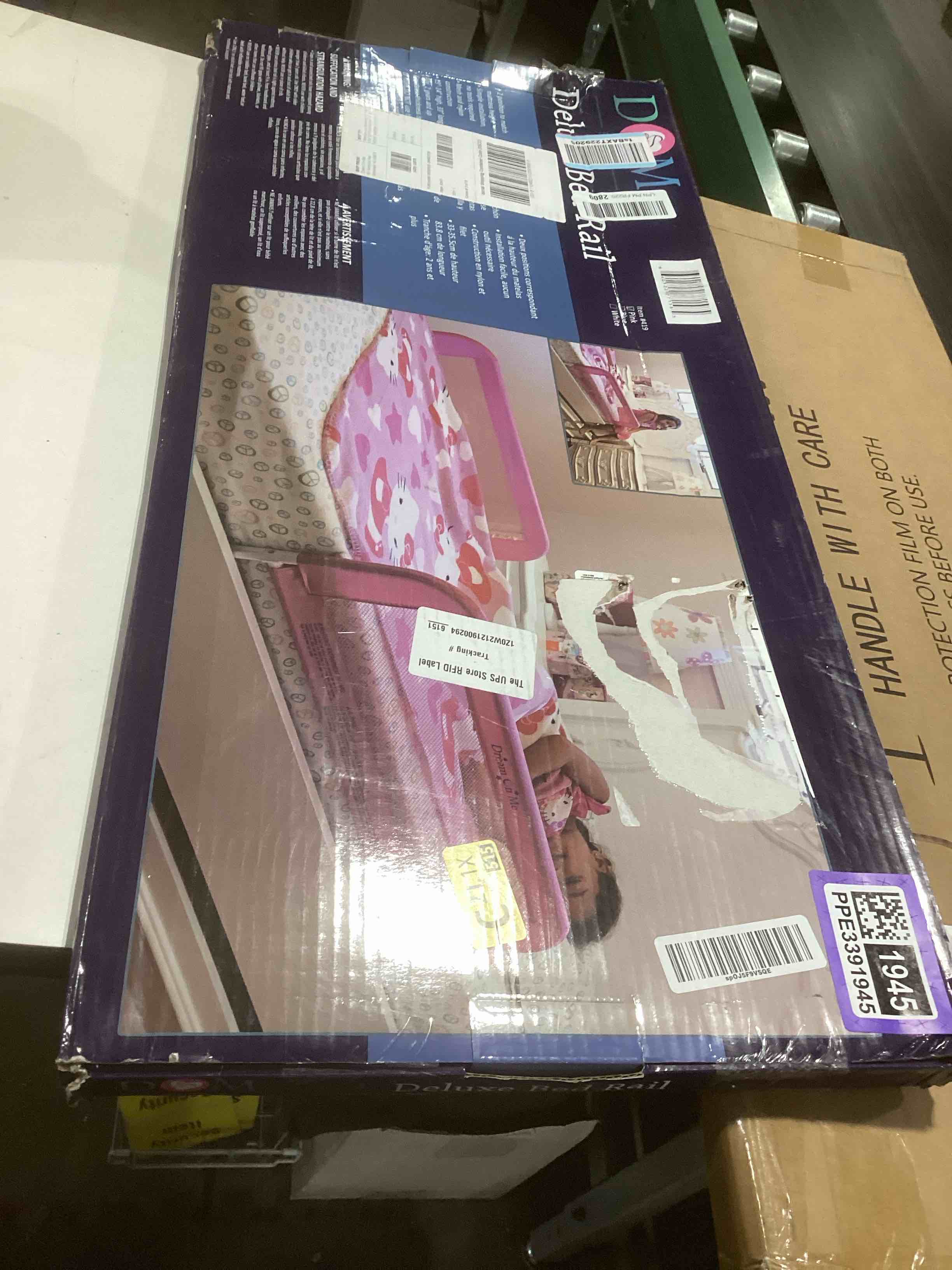 Condition photo showing Good Condition for Dream On Me Mesh Security Bed Rail – Toddler Safety Guard with breathable mesh, reinforced anchor system, lightweight, portable, fits adult twin-size beds, Pink