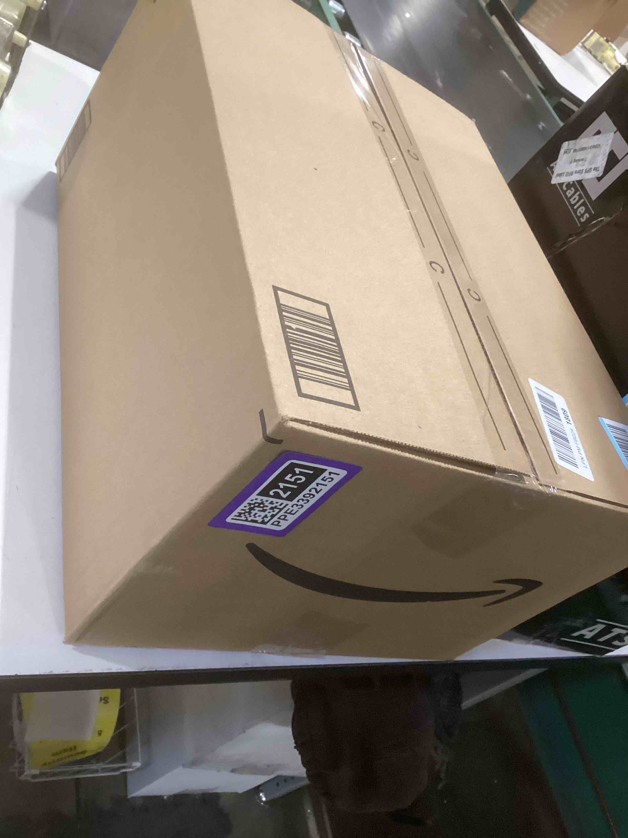 Condition photo showing As Is for Pukomc Smart Sensor Wastebasket, Convenient and Hygienic Easy to Use, Technology Sensor Waterproof Wastebasket Plastic Trash can for Kitchen, Bathroom, Bedroom, Living Room, Office and Outdoor Black 1 Pack Black