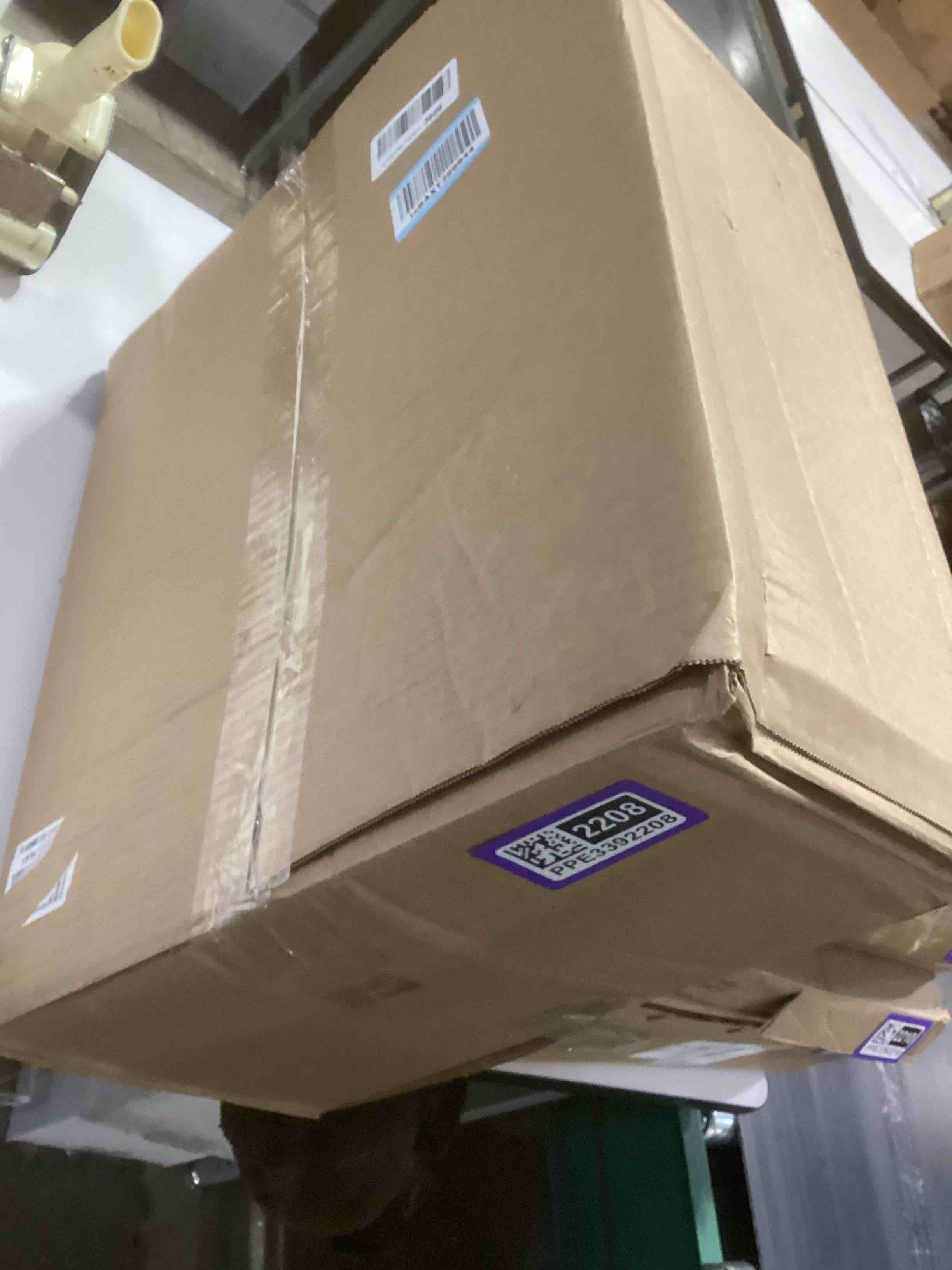 Condition photo showing As Is for IRIS USA 33 Quart Christmas Wreath Storage Container Box with Lid, 3-Pack, Stackable Under Bed Storage Organizer Bin with Latching Buckles for 20" Wreaths Christmas Decorations Garlands, Clear/Red 20" Wreath - 3-Pack