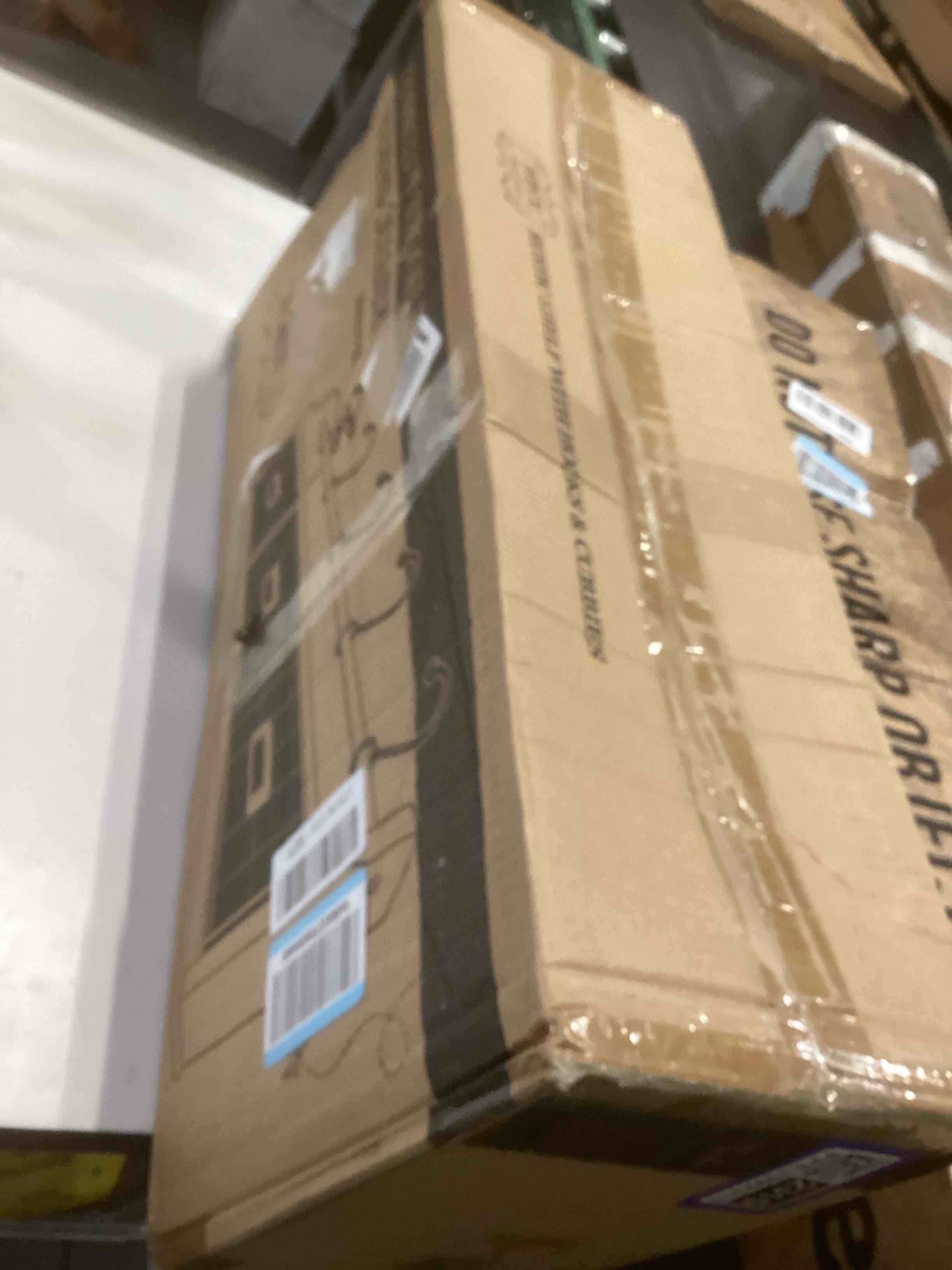 Condition photo showing As Is for HBCY Creations Wall Mounted Shelf with Coat Hooks and Baskets, Solid Wood Entryway Organizer Wall Shelf with Hooks - Hang Coats, Keys or Coffee Mugs, Rustic Brown 24" Wide Rustic Brown 24 Inch