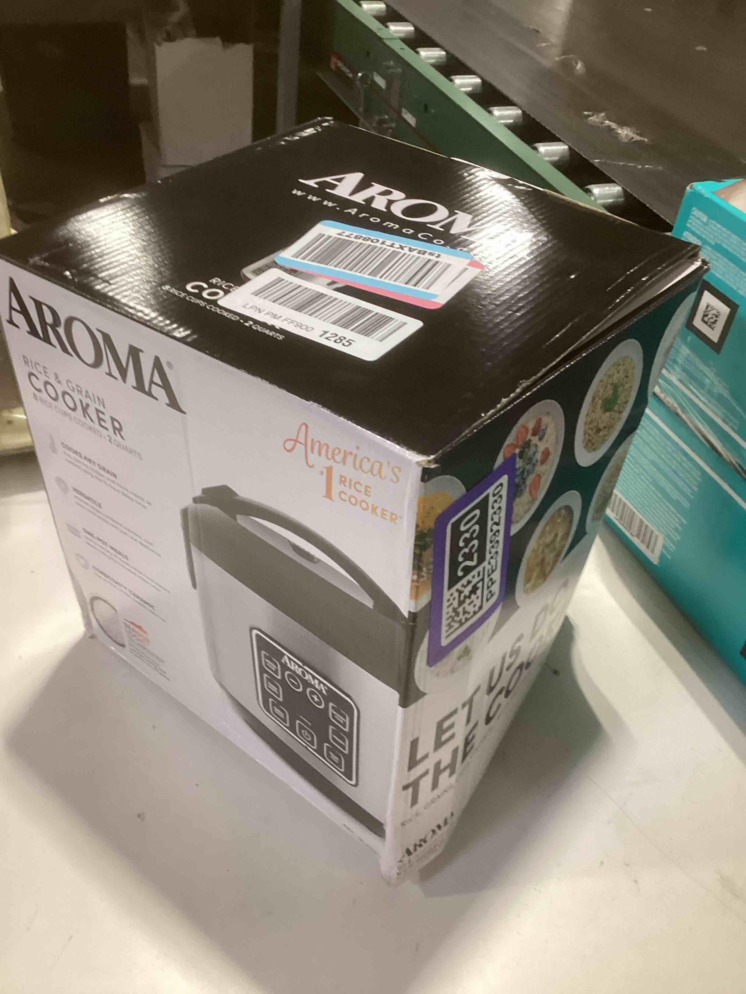 Condition photo showing As Is for AROMA Digital Rice Cooker, 4-Cup (Uncooked) / 8-Cup (Cooked), Steamer, Grain Cooker, Multicooker, 2 Qt, Stainless Steel Exterior, ARC-914SBD 4 Cup Uncooked / 8 Cup Cooked