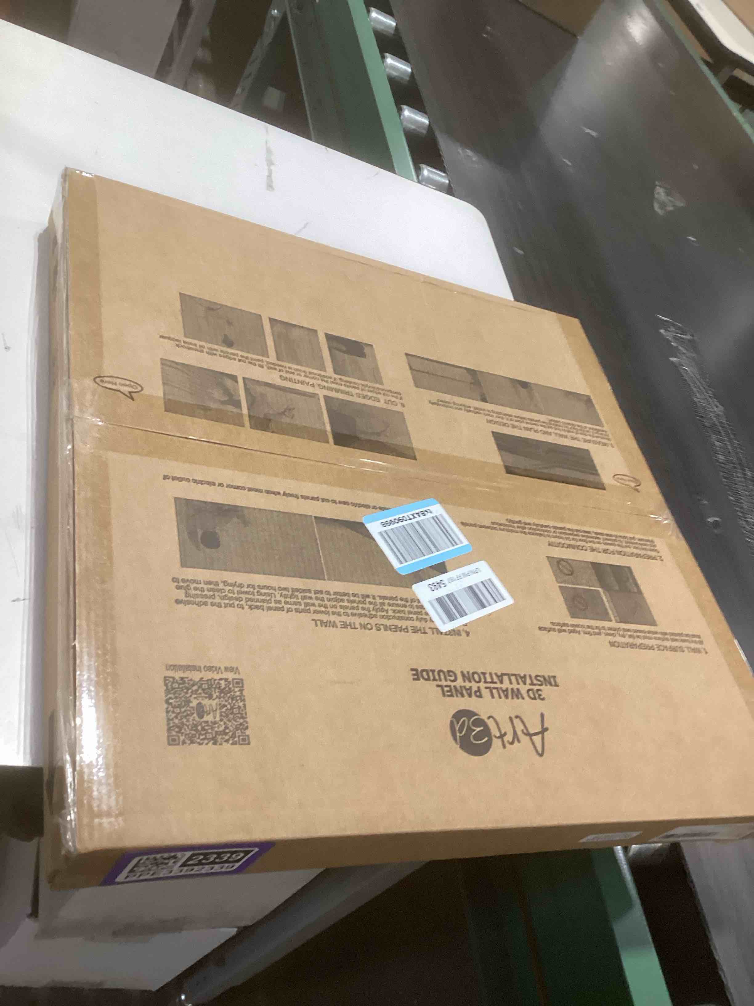 Condition photo showing Good Condition for Art3d Slat Wall Panel, 3D Fluted Textured Panel 12-Tile 19.7 x 19.7in. - Walnut 19.7 x 19.7in. Square - Walnut 12