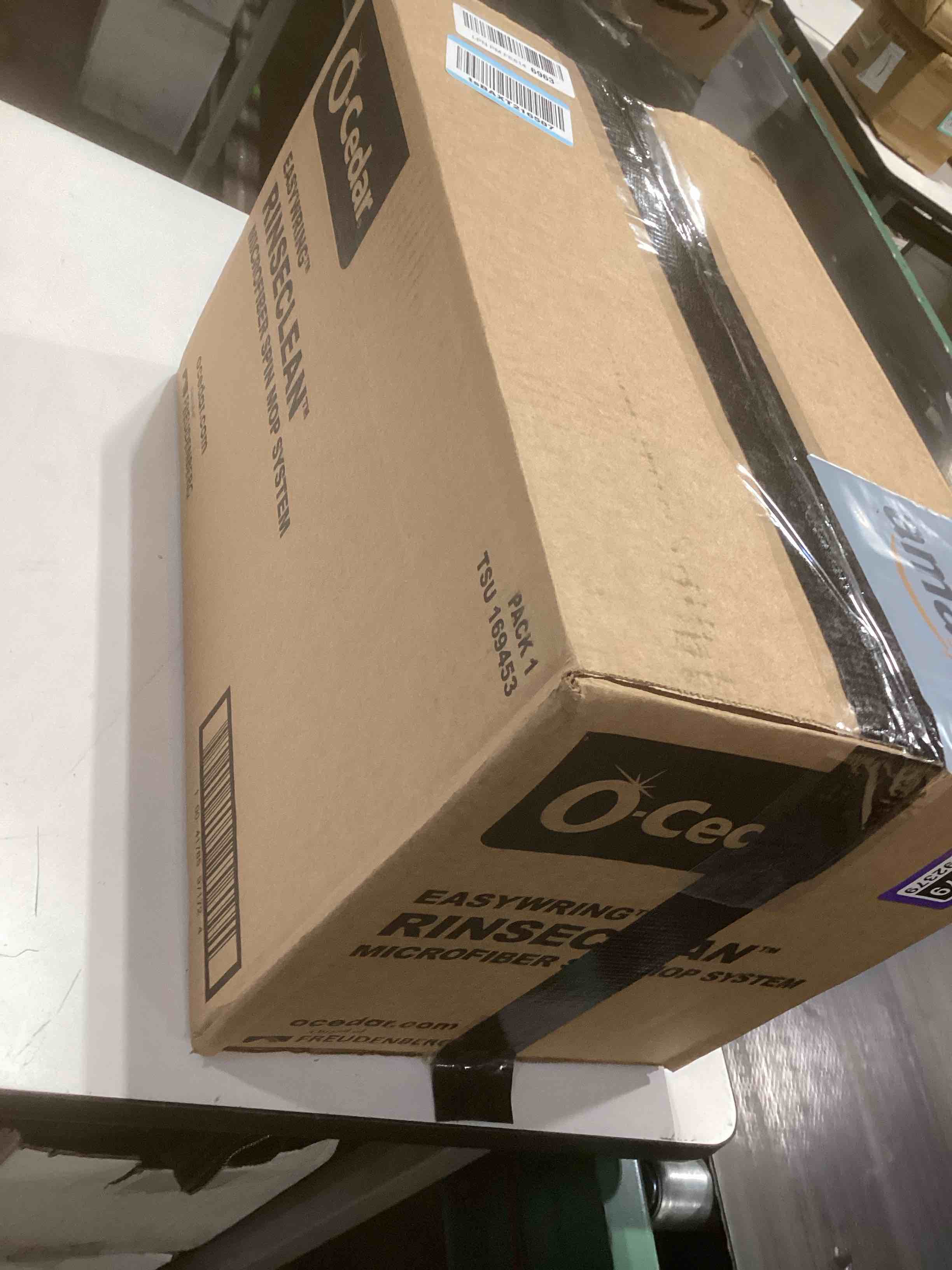 Condition photo showing As Is for O-Cedar RinseClean Spin Mop & Bucket System | Clean with Water | Removes 99% of Bacteria Plastic Rinseclean Spin Mop & Bucket Cleaning System