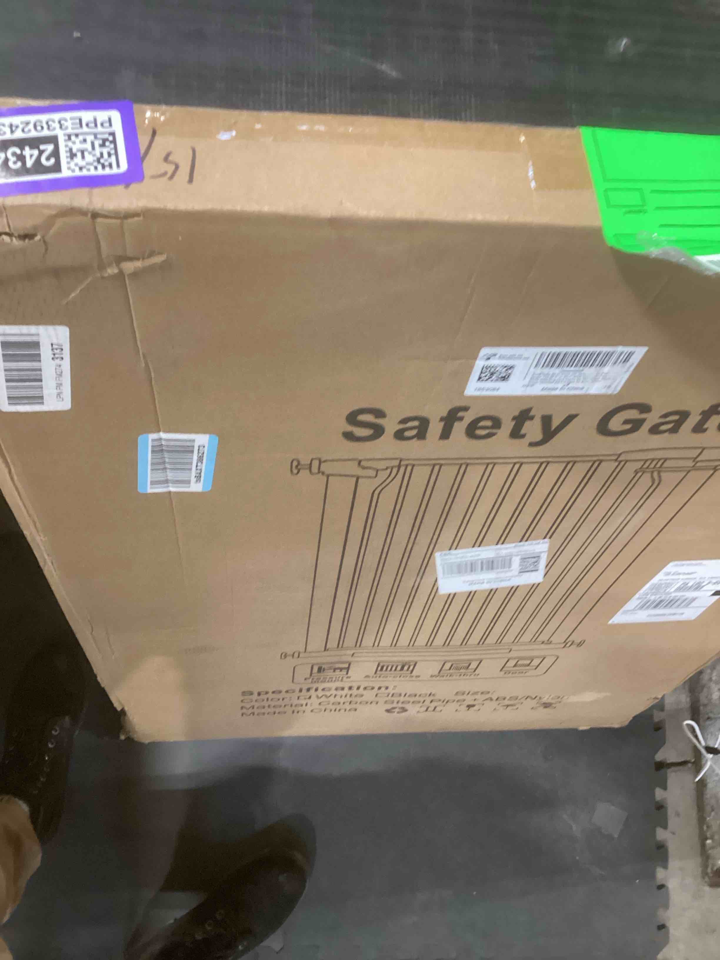 Condition photo showing Good Condition for Fairy Baby 40.5" Extra Tall Baby Gate for Stairs Doorways, Fits 29.5" to 40.5" Wide Openings, Auto Close Extra Wide Dog Gate Indoor for The House, Metal Pressure Mounted Pet Cat Gate for Kids, White