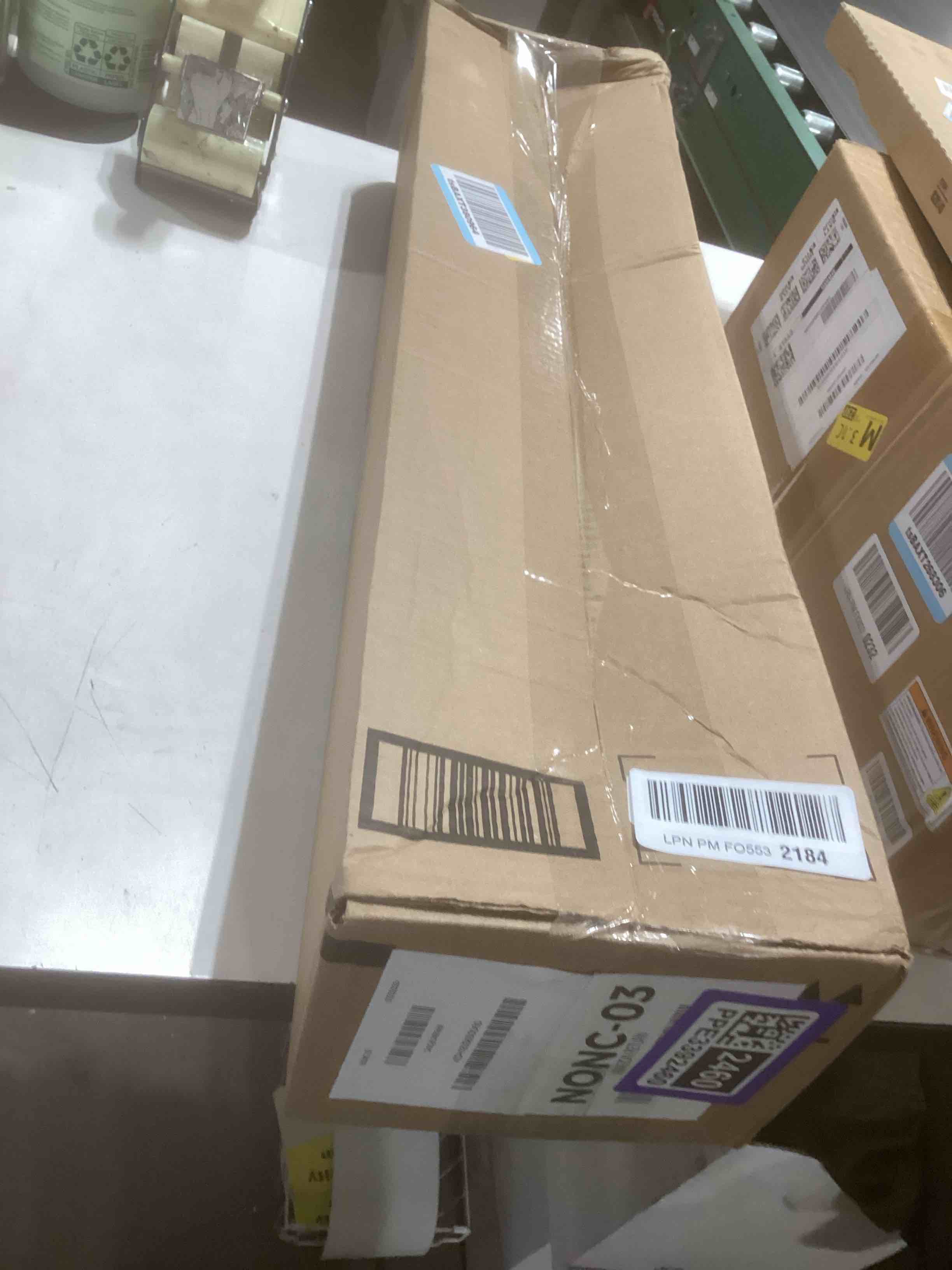 Condition photo showing Good Condition for NECAUX Custom Multi-Size 1.5mm Thick Clear PVC Table Cover Protector - 24 x 36 Inch Rectangular Plastic Tablecloth Desk Pad for Coffee Table, Children Writing Desk, Non Slip Floor Mat 24" x 36" Clear 1.5mm