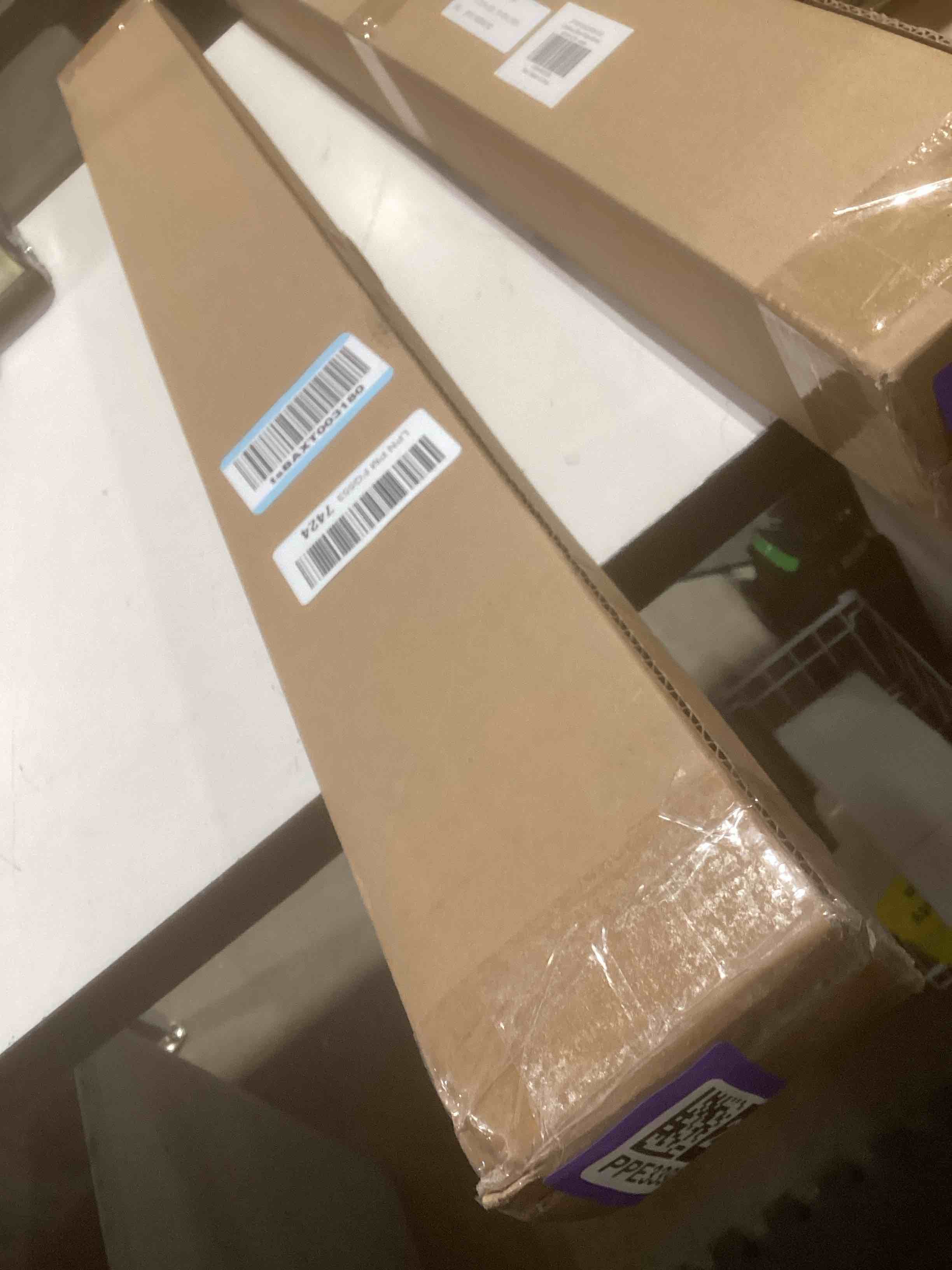 Condition photo showing Good Condition for Boolegon No Drill Cellular Shades for Indoor Windows,Noise Reducing & Thermal Insulating Honeycomb Blinds,Cordless Free Stop Blackout Blinds Easy to Install,36" W x 64" H,Blackout White Blackout White 36"W x 64"H