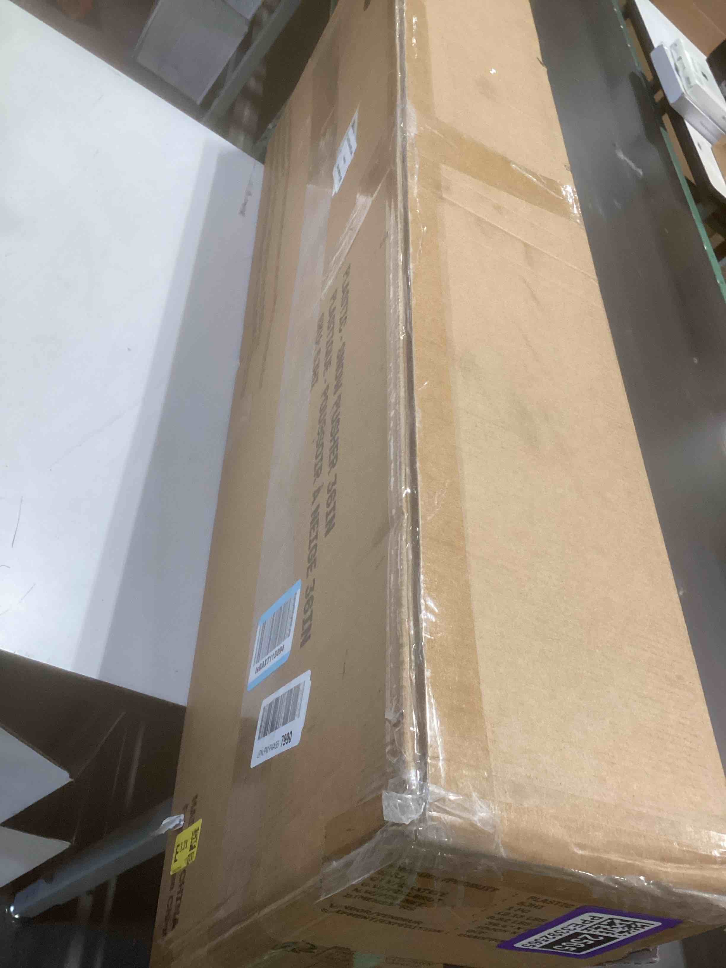 Condition photo showing Good Condition for Idzo Efficient Snow Pusher, Snow Plow Shovel with 37-Inch Reversible and Bi-Directional Angled Blade, Snow Shovel with Wheels & Convenient 90 Degree Handle for Driveways, Sidewalks, Ice Hockey Rinks Snow Pusher Blue