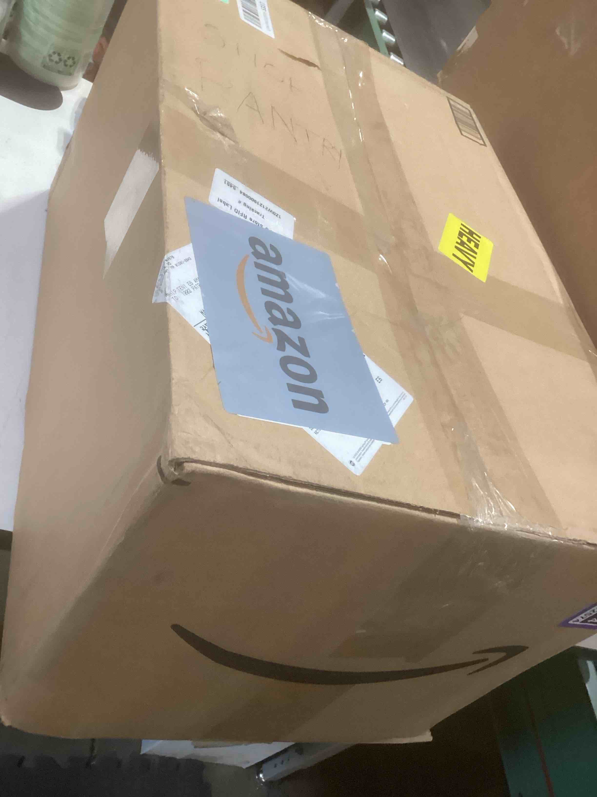 Condition photo showing As Is for Drywall Sander, Electric Drywall Sander with Vacuum, Automatic Dust Removal, 7 Variable Speed, 900-1800RPM, 26’ Power Cord, Labor-Saving Handle and Patented Fixture for Ceiling Sanding, LED Light Yellow