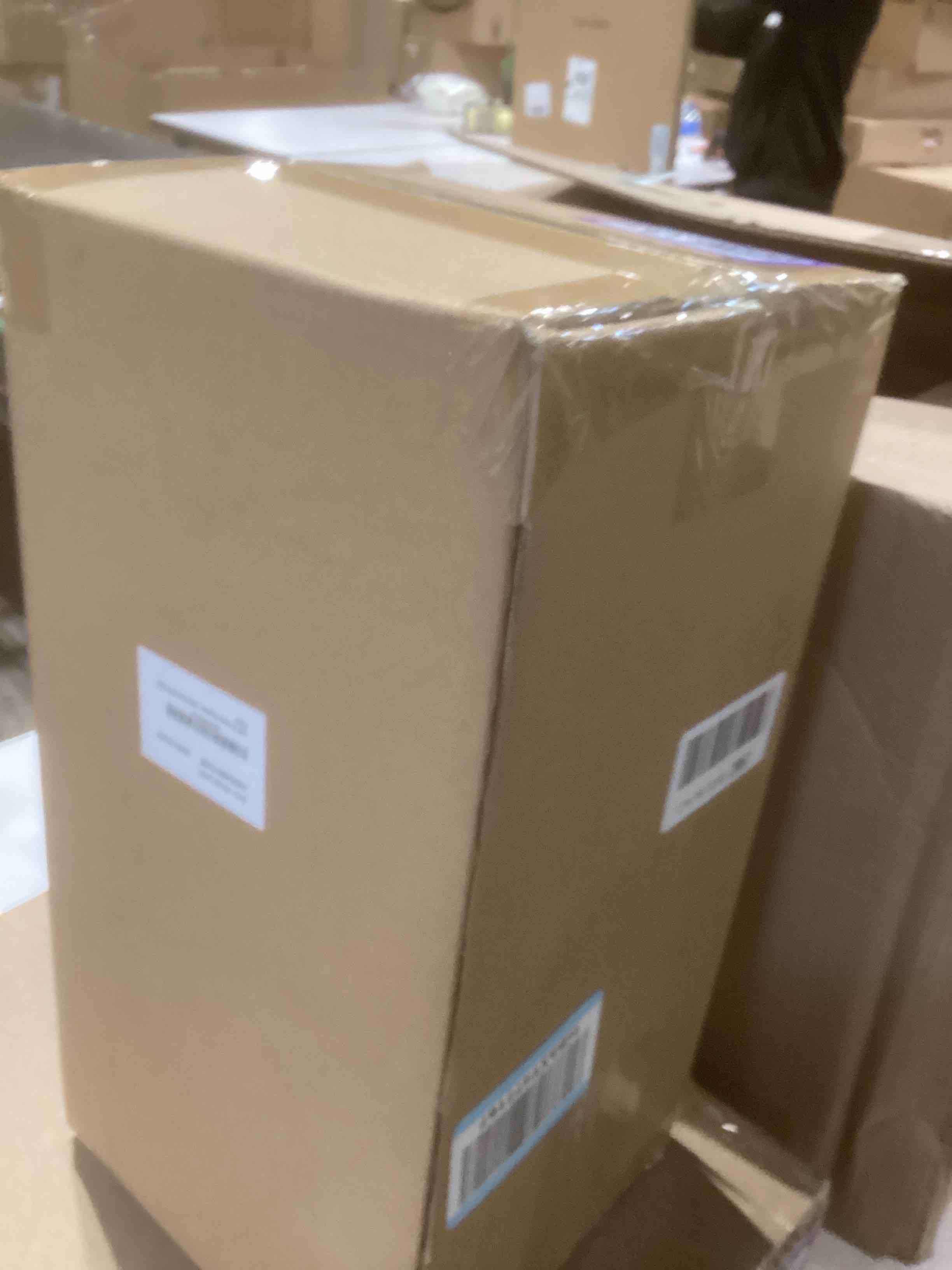 Condition photo showing Good Condition for Freezer Organizer Bins, 4 Pack Stackable Chest Freezer Organizer for 5-7 Cu.FT Deep Freezer Sort Frozen Meats and Food, Freezer Storage Baskets with Handles Easy Reach from Bottom, Black