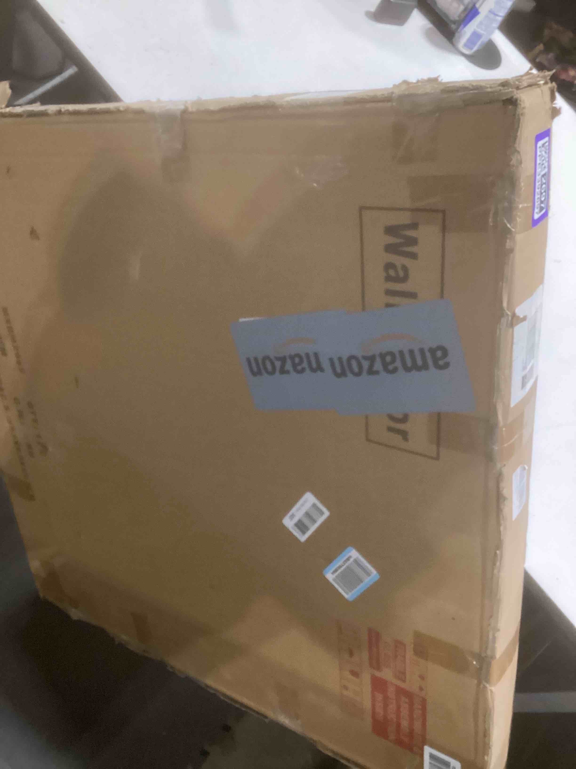 Condition photo showing Good Condition for GOAND Crystal Decorative Mirror-31.5"x31.5" Gorgeous Silver Mirror, Crush Diamond Mirror for Wall Decoration Bedroom, Bathroom, Dining Room and Living Room