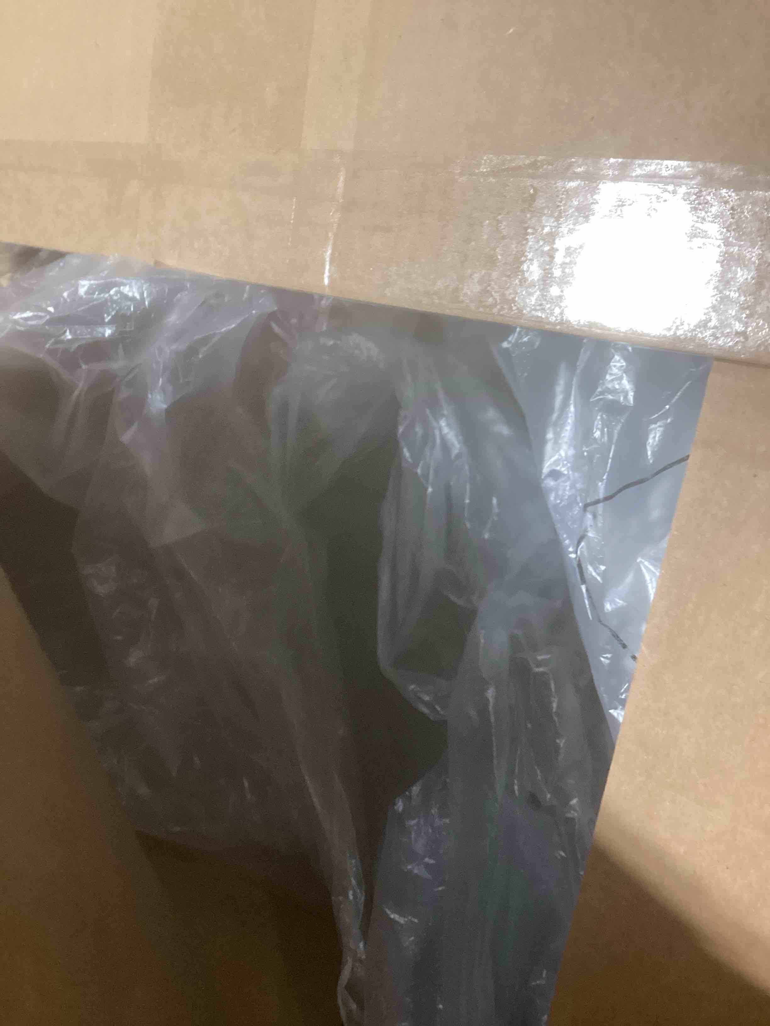 Condition photo showing As Is for YOUNUOKE Mid-Century Modern Dining Chairs Set of 2, Blue PU Leather Upholstered Kitchen Chairs with Blue Metal Legs, Armless Accent Chair for Dining Room, Guest Reception Room