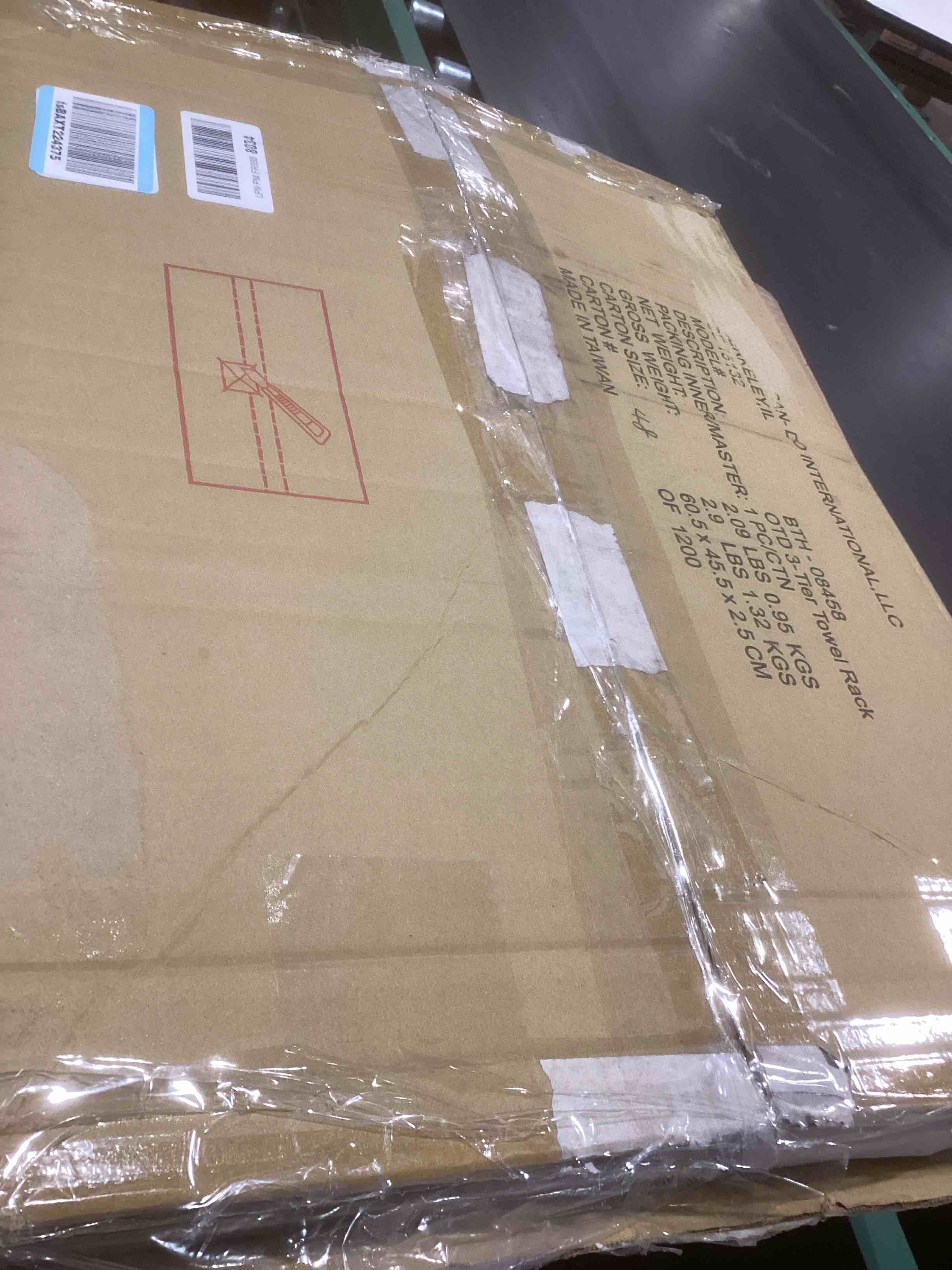 Condition photo showing Good Condition for Honey-Can-Do Over-The-Door 3-Tier Towel Rack BTH-08458 Satin Nickel