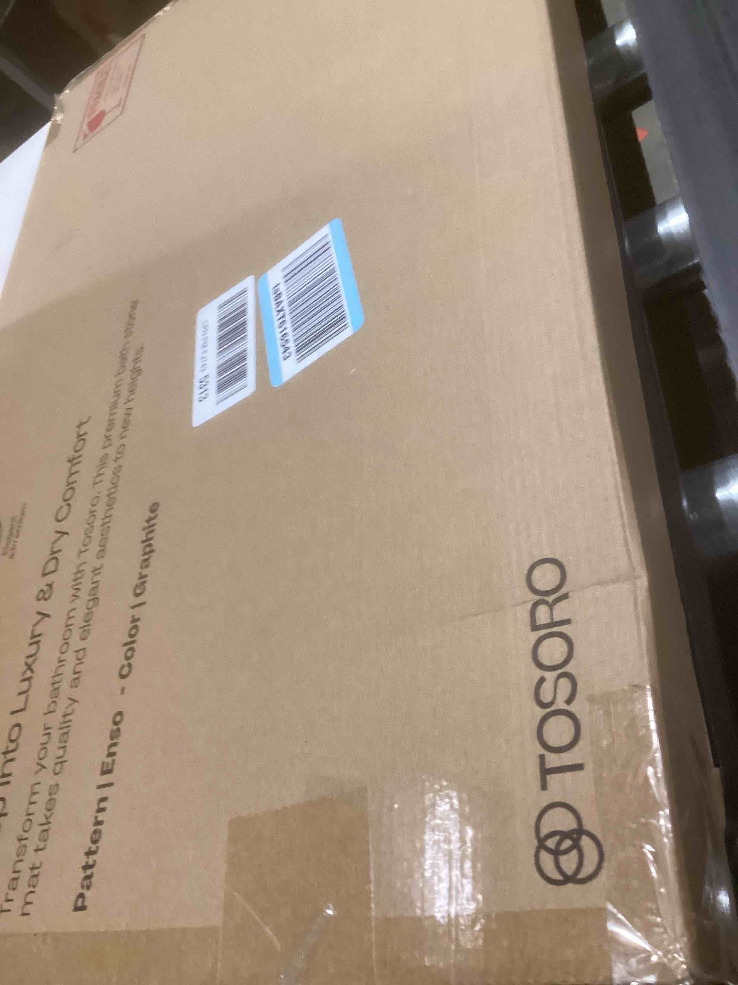 Condition photo showing Good Condition for Stone Bath Mat, Diatomaceous Earth Non-Slip Stone Shower Mat - Quick Drying Absorbent Bath Mats for Bathroom - Elegant & Modern Design, Easy to Clean (23.5 x 15) - Graphite Pack of 1 Enso Graphite