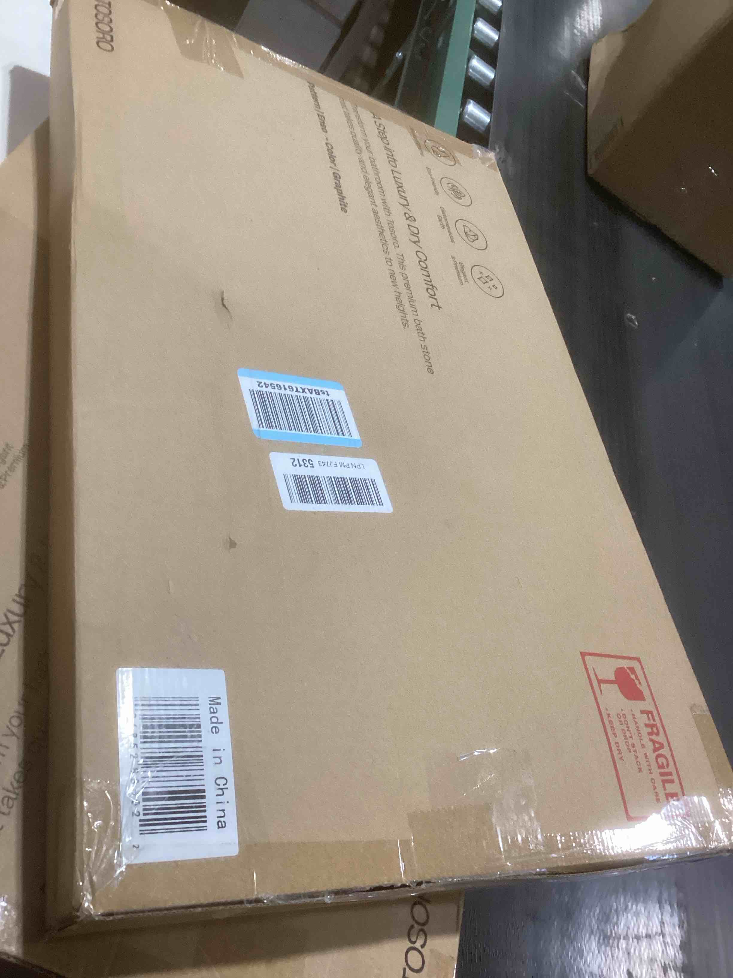 Condition photo showing item condition for Stone Bath Mat, Diatomaceous Earth Non-Slip Stone Shower Mat - Quick Drying Absorbent Bath Mats for Bathroom - Elegant & Modern Design, Easy to Clean (23.5 x 15) - Graphite Pack of 1 Enso Graphite