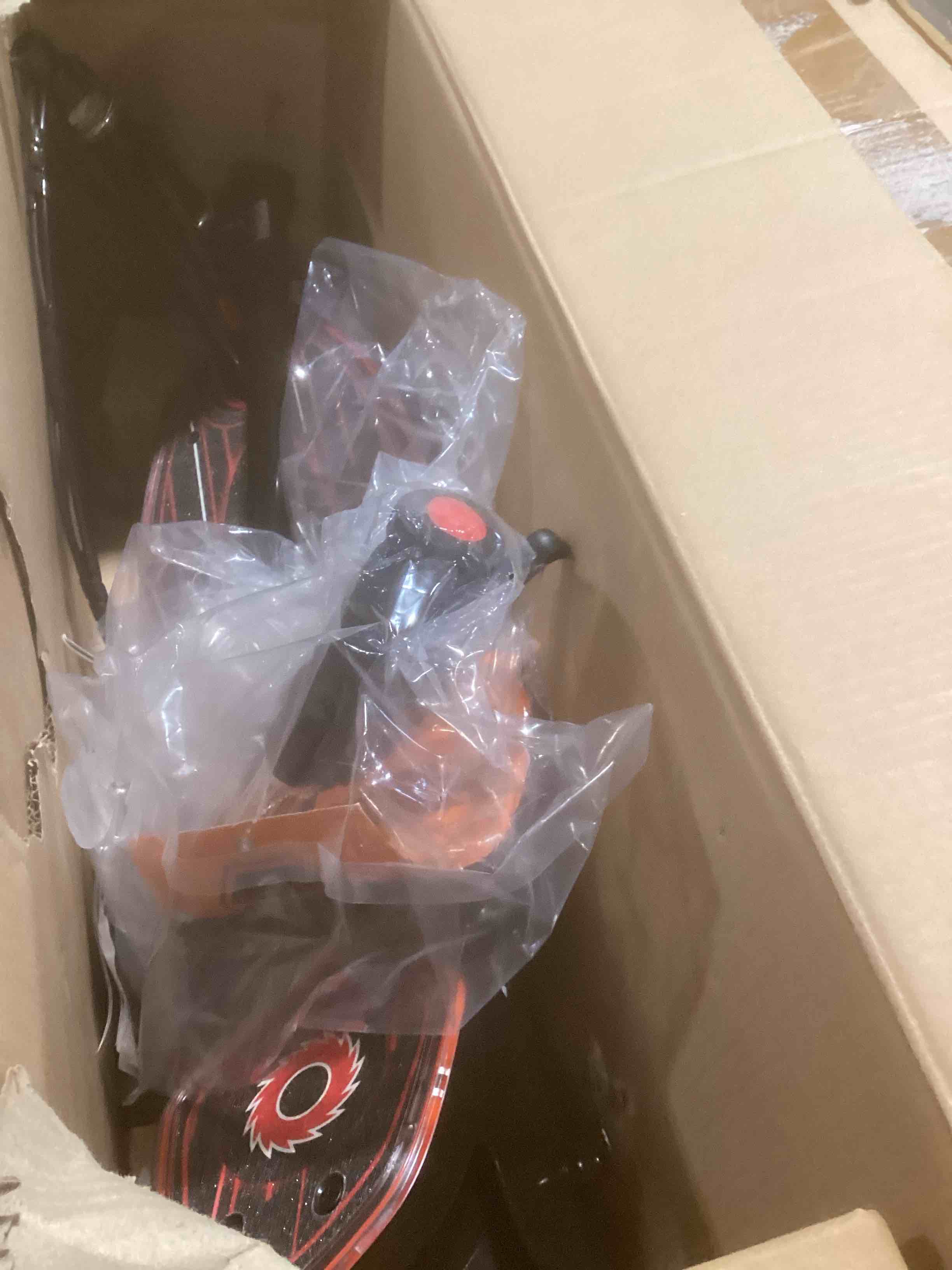 Condition photo showing As Is for Razor Power Core E90 Electric Scooter with hub Motor, Push-Button Throttle, for Kids 8+ Black/Red (Glow) Scooter