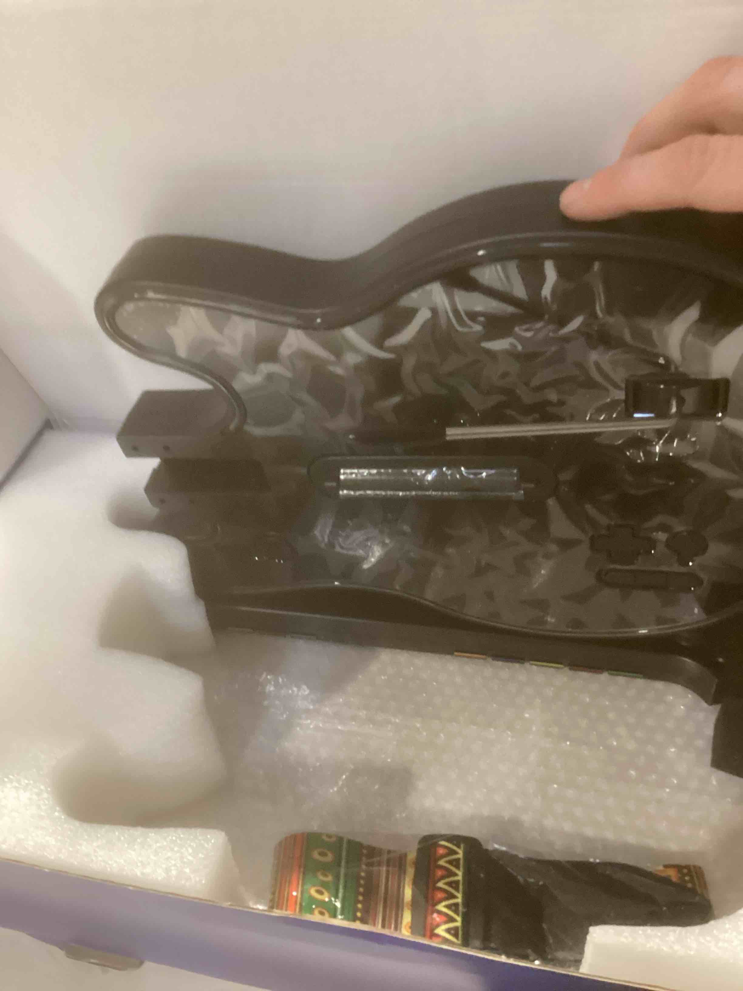 Condition photo showing Good Condition for Lyvix Guitar Hero Controller for PS4/PS3/PC, Wireless Rechargeable Game Controller Compatible with Guitar Hero, Clone Hero, Rock Band, Fortnite Festival, with Replaceable Straps, RGB Light, Audio Jack Black