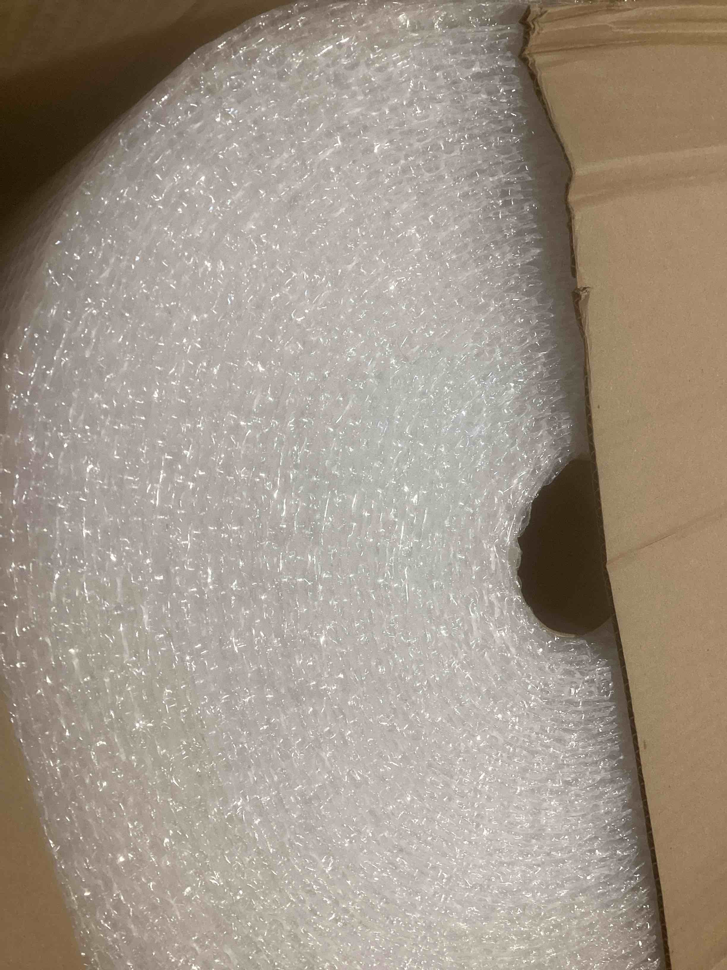 Condition photo showing New/Like New for Amazon Basics Bubble Cushioning Wrap Packing Material for Fragile Items, Perforated, 12 inch x 175 ft Long Roll, Small 3/16", Clear Clear 12 inch x 175 ft
