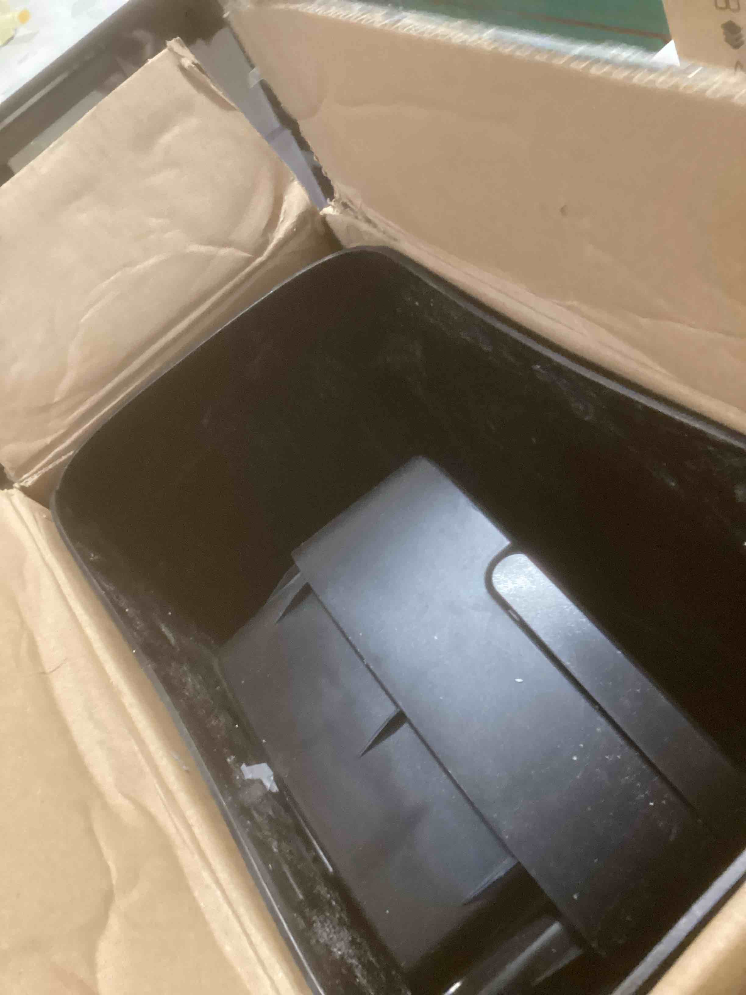 Condition photo showing As Is for Amazon Basics Cross Cut Paper and Credit Card Shredder, 12 Sheet (New Model), Black 12 Sheet Black