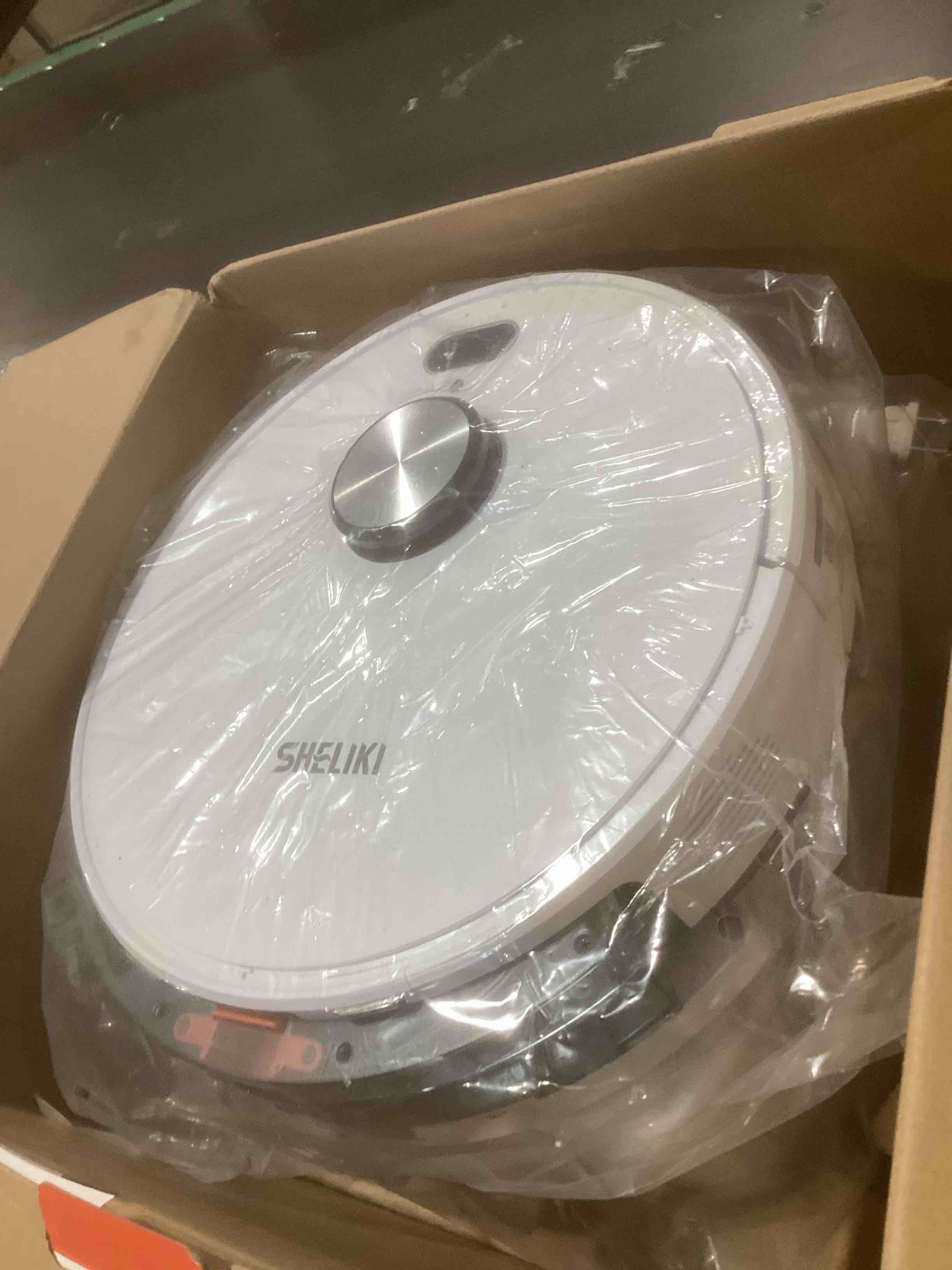 Condition photo showing As Is for Robot Vacuum and Mop Combo, 3-in-1 Robotic Vacuums Cleaner with 70-Day Self-Emptying Base, LiDAR Navigation Smart Mapping & Strong 6000Pa Suction, for Pet Hair, Hard Floor, Carpet D60S MAX -White