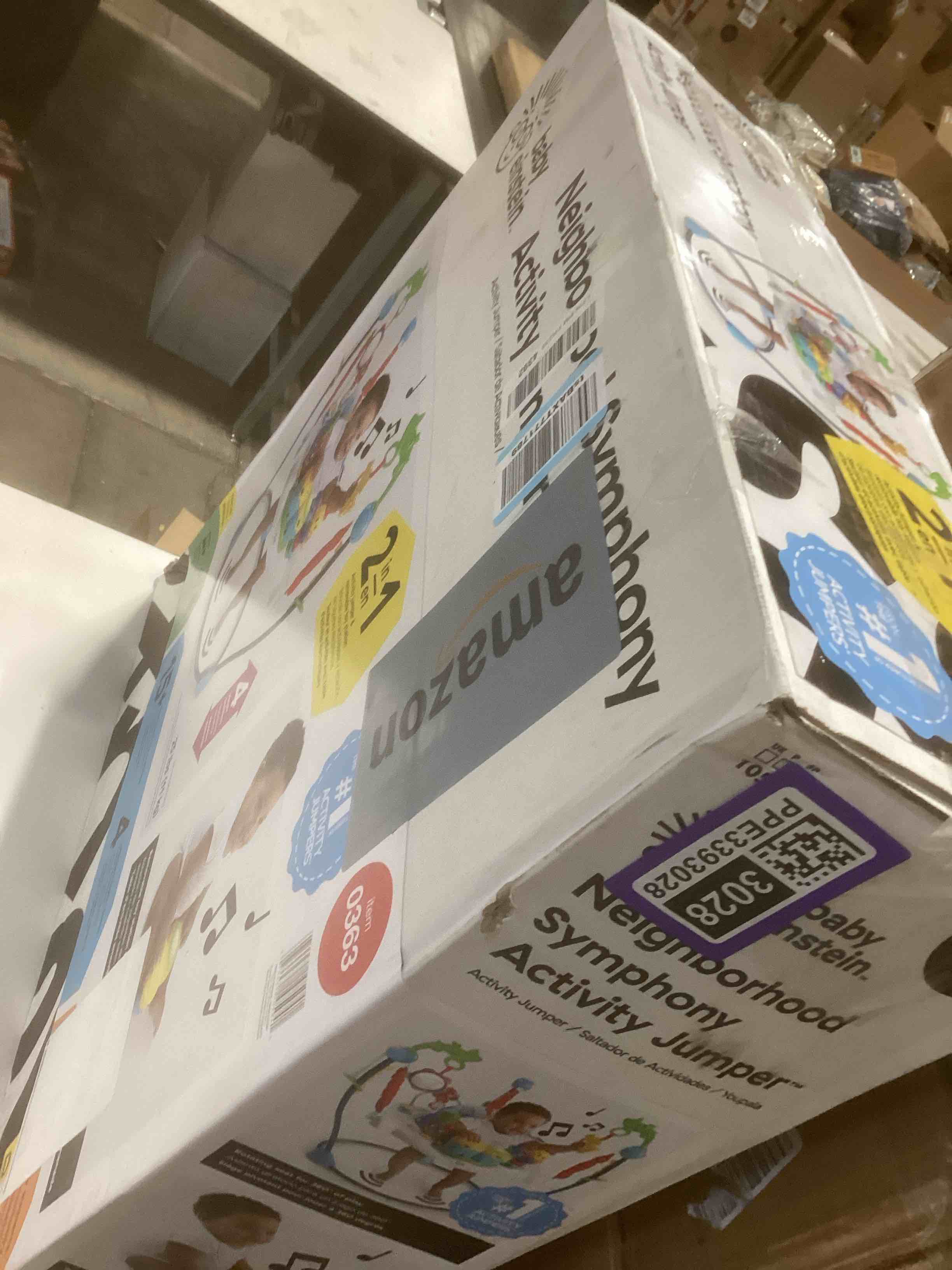 Condition photo showing Good Condition for Baby Einstein Neighborhood Symphony Activity Baby Jumper Activity Center, Infant Entertainer with Lights and Melodies, Age 6 Months +, Max Weight 25 lbs., Unisex Comfy Clean