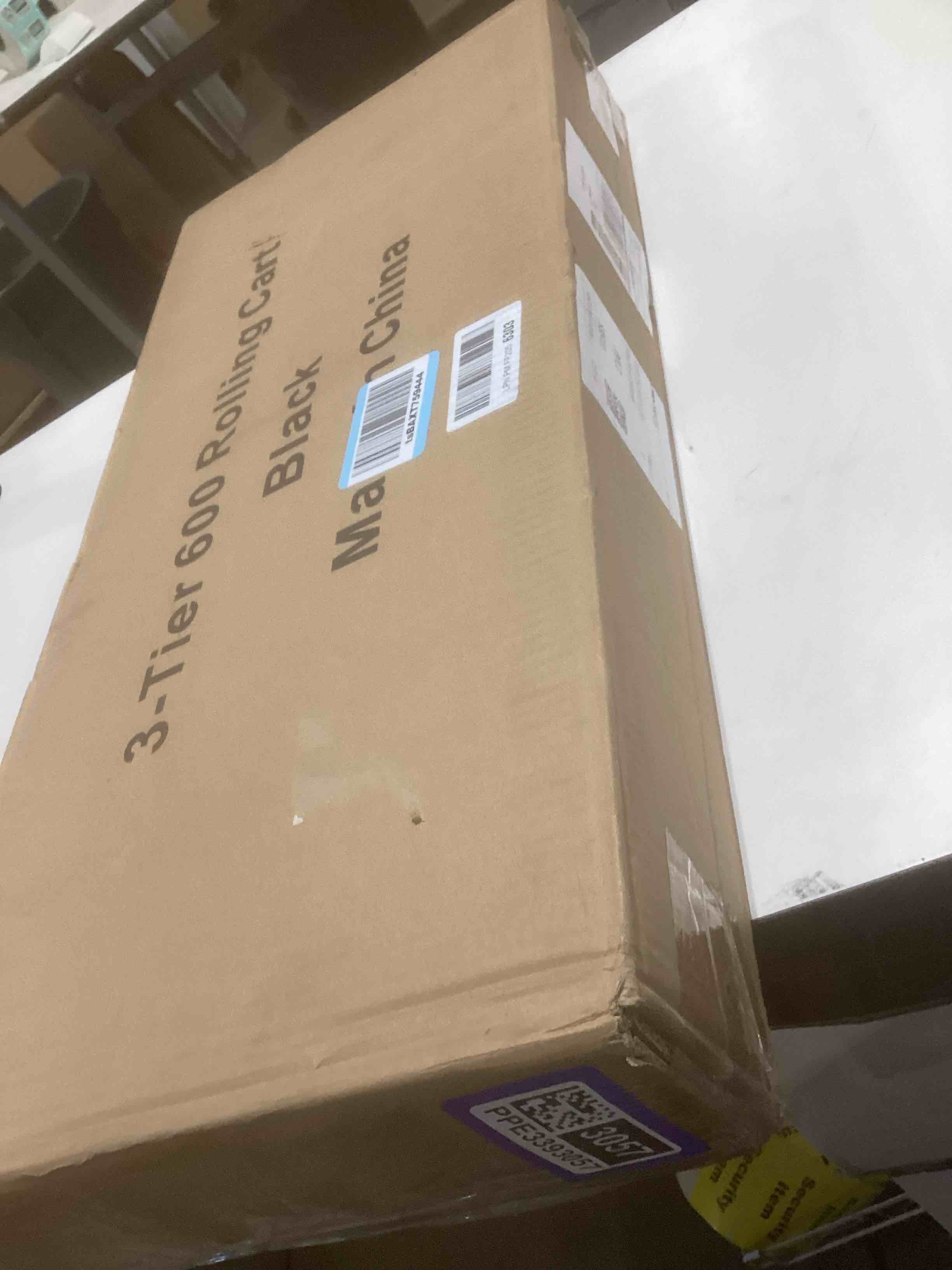 Condition photo showing Good Condition for HDANI 3 Tier Metal Utility Multipurpose Rolling Cart,Large Capacity Heavy Duty Cart with Lockable Wheels Rolling Cart with 2 Lockable Wheels for Home,Office,Kitchen,Bathroom,Bedroom(Black) Black Large