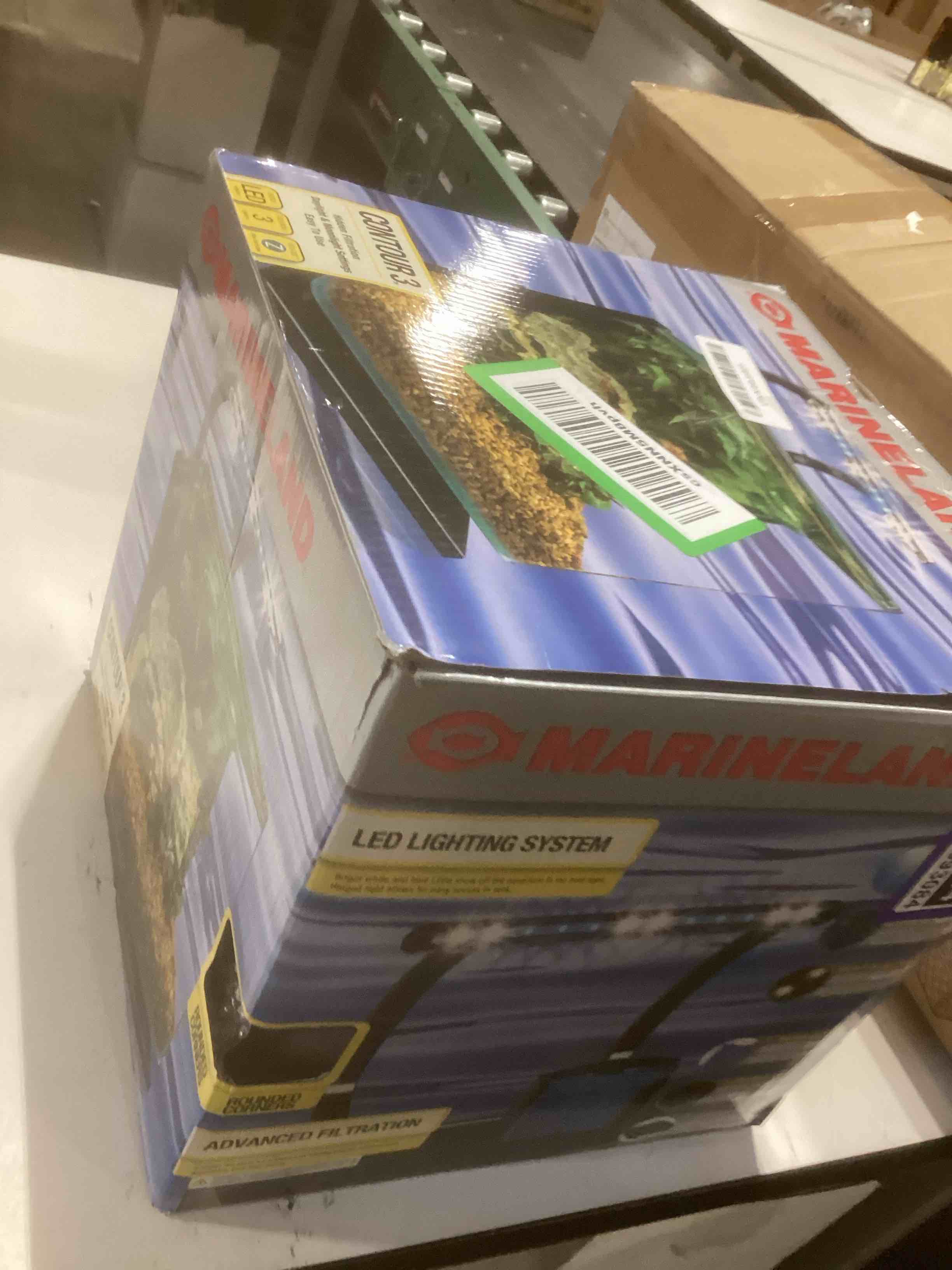 Condition photo showing As Is for Marineland Contour 3 Aquarium Kit 3 Gallons, Rounded Glass Corners, Includes LED Lighting 3-Gallon