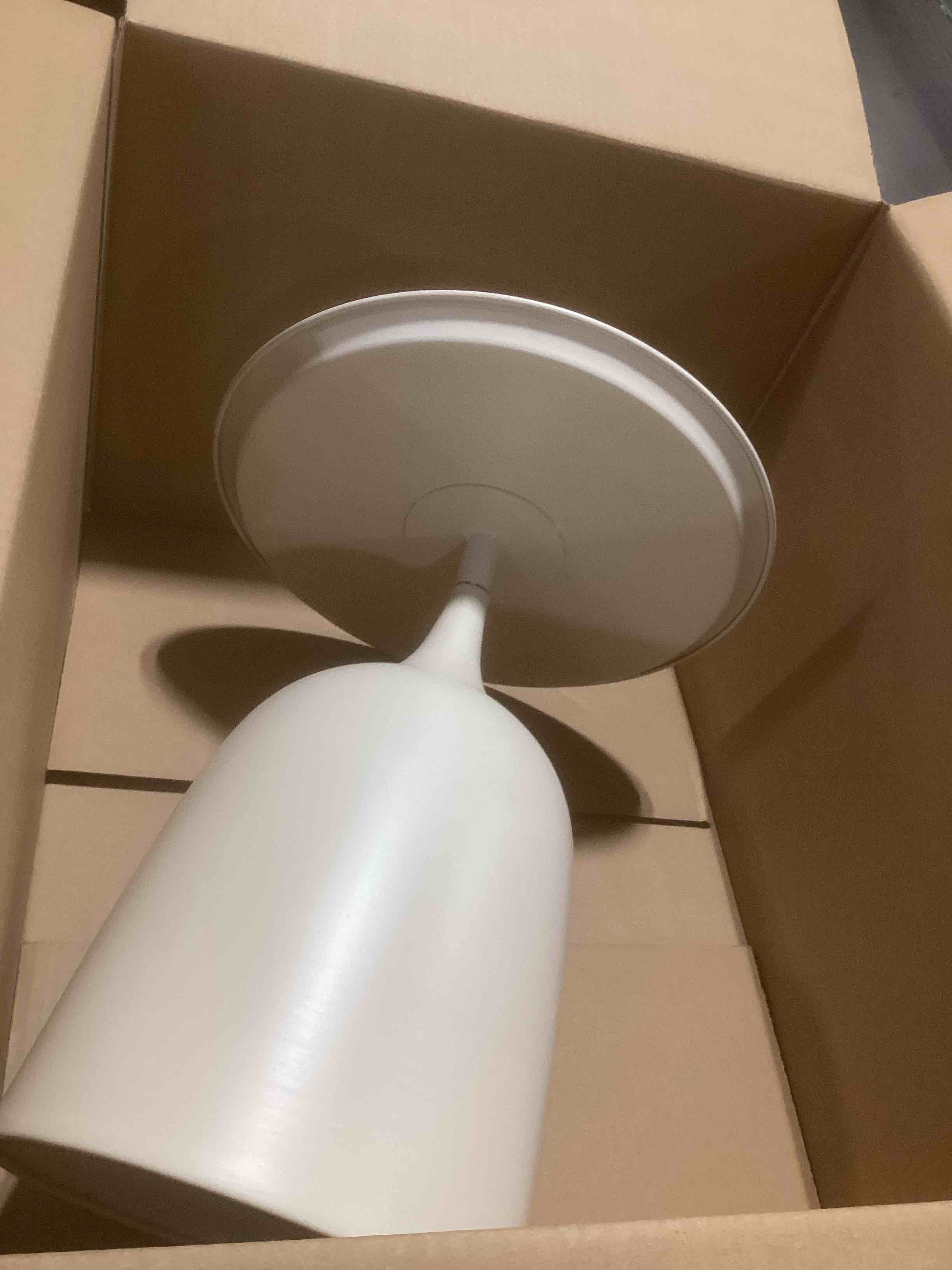 Condition photo showing As Is for Nesting Tables, White Side Tables, Modern End Tables for Living Room Nesting Coffee Table Set of 2,Console Table Pedestal Tables Nesting Table White