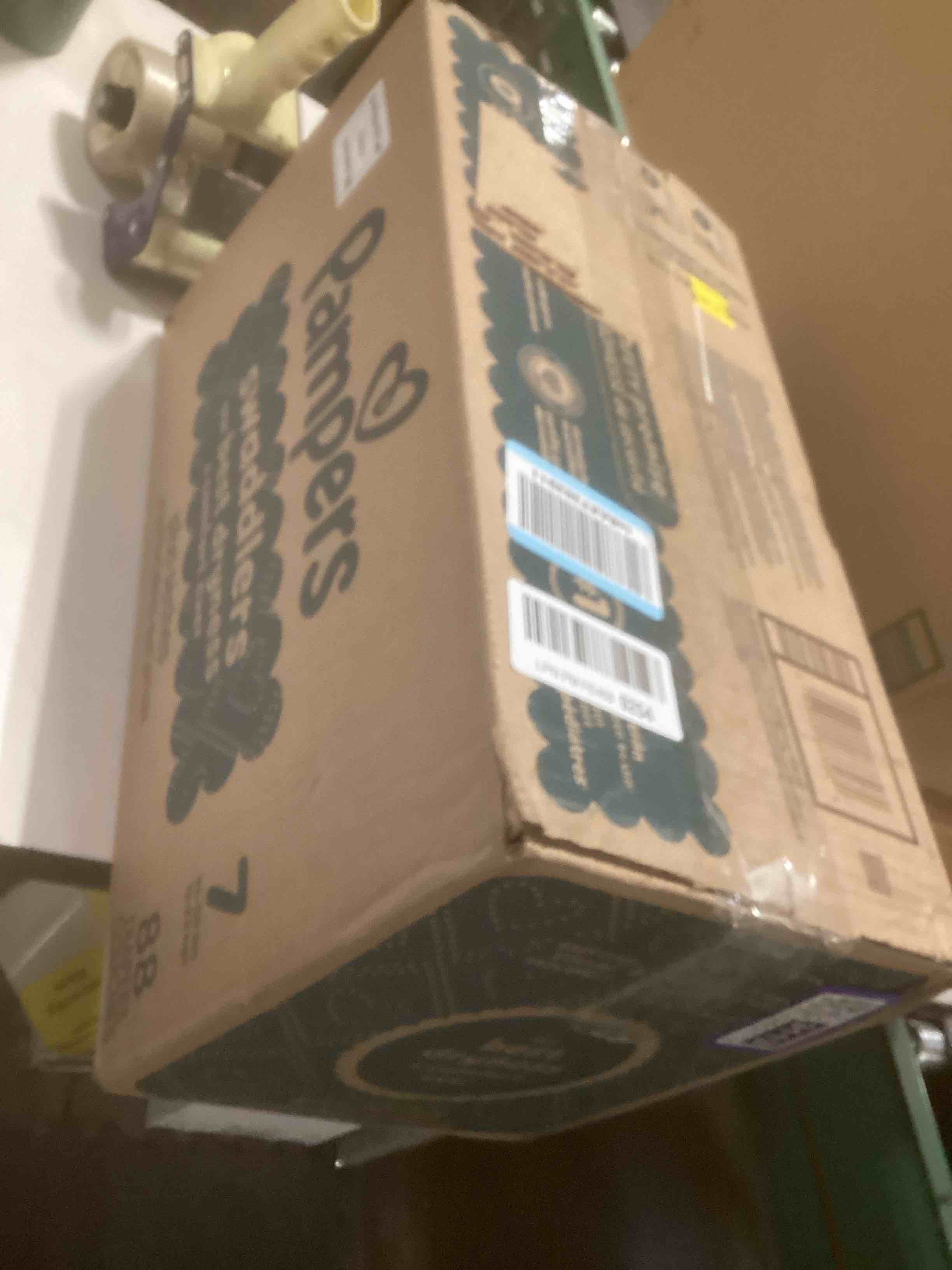 Condition photo showing New/Like New for Pampers Swaddlers Diapers, Size 7 (26-50 lbs), 88 Count, Absorbent, Keeps Baby Dry and Comfortable, Skin Safe Disposable Baby Diaper (Packaging May Vary) Size 7 88