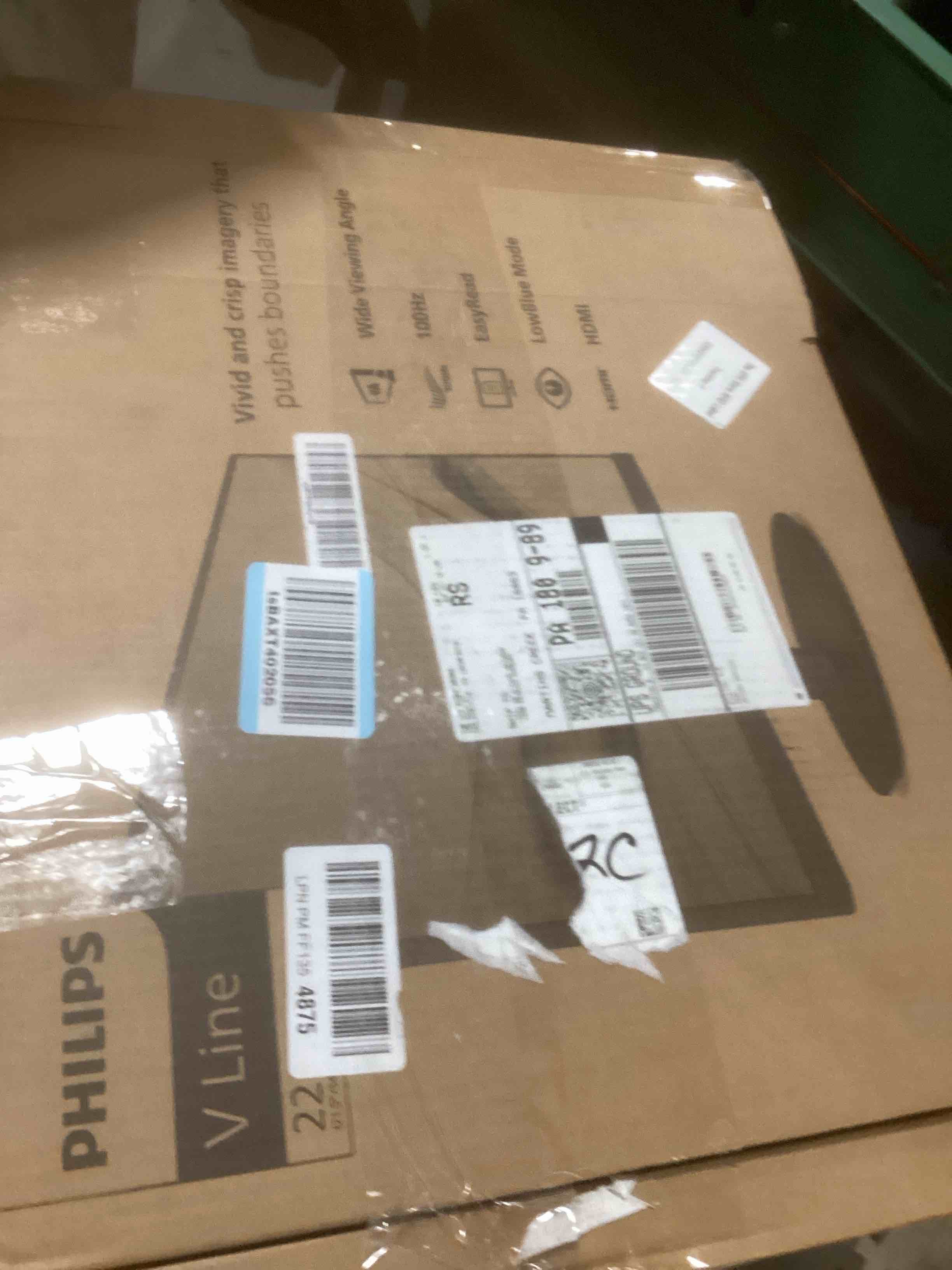 Condition photo showing As Is for Philips 221V8LB 22 inch Class Thin Full HD (1920 x 1080) Monitor, 100Hz Refresh Rate, VESA, HDMI x1, VGA x1, LowBlue Mode, Adaptive Sync, 4 Year Advance Replacement Warranty