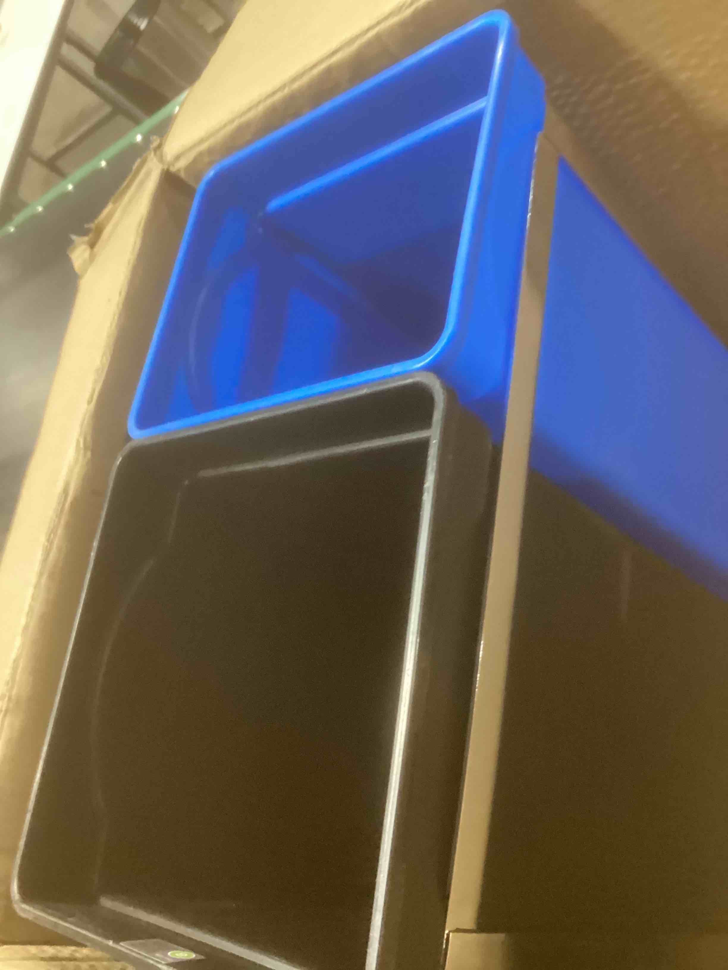 Condition photo showing Good Condition for Home Zone Living 15 Gallon Pull Out Dual Kitchen Trash Can for Recycling and Trash, Under Sink in-Cabinet Design, 58 Liter Total Capacity 15.3 Gallon Total