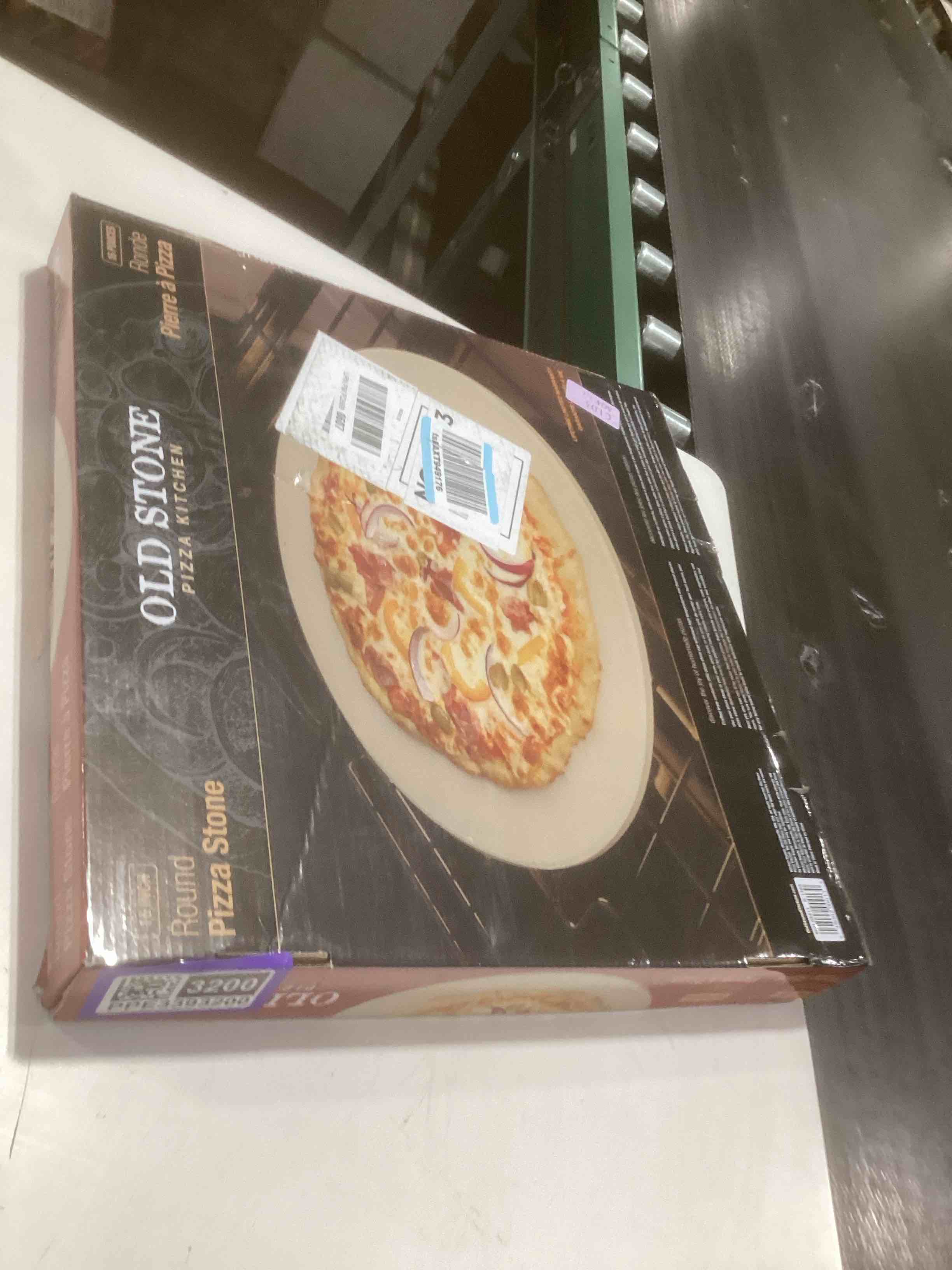 Condition photo showing As Is for Old Stone Round Pizza Stone, 16-Inch 16 inch Stone