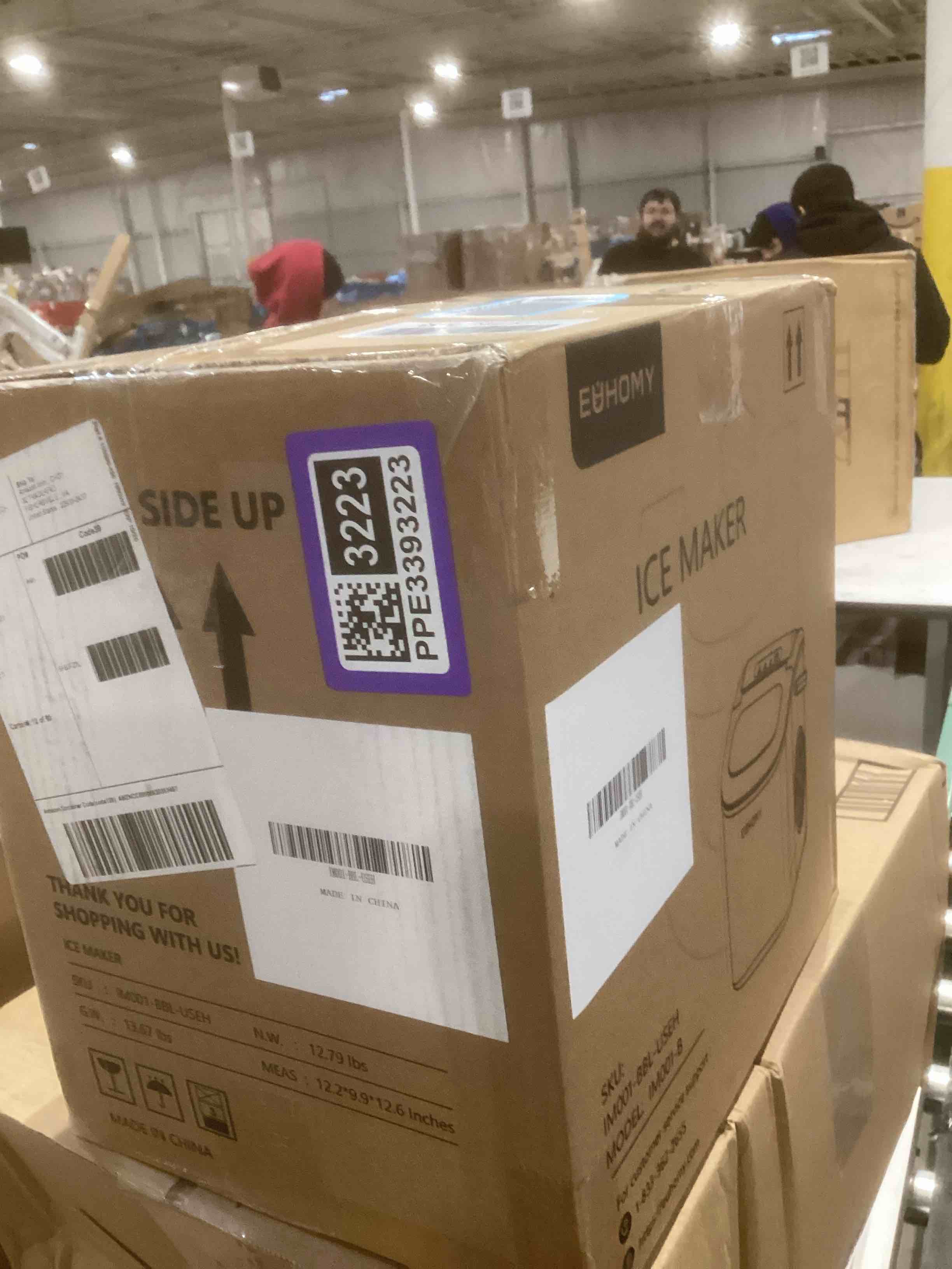 Condition photo showing Good Condition for EUHOMY Countertop Ice Maker Machine with Handle, 26.5lbs Per Day, 9 Ice Cubes Ready in 6 Mins, Auto-Cleaning Portable Ice Maker with Basket and Scoop, for Home/Kitchen/Camping/RV (Black) Black 26.5lbs