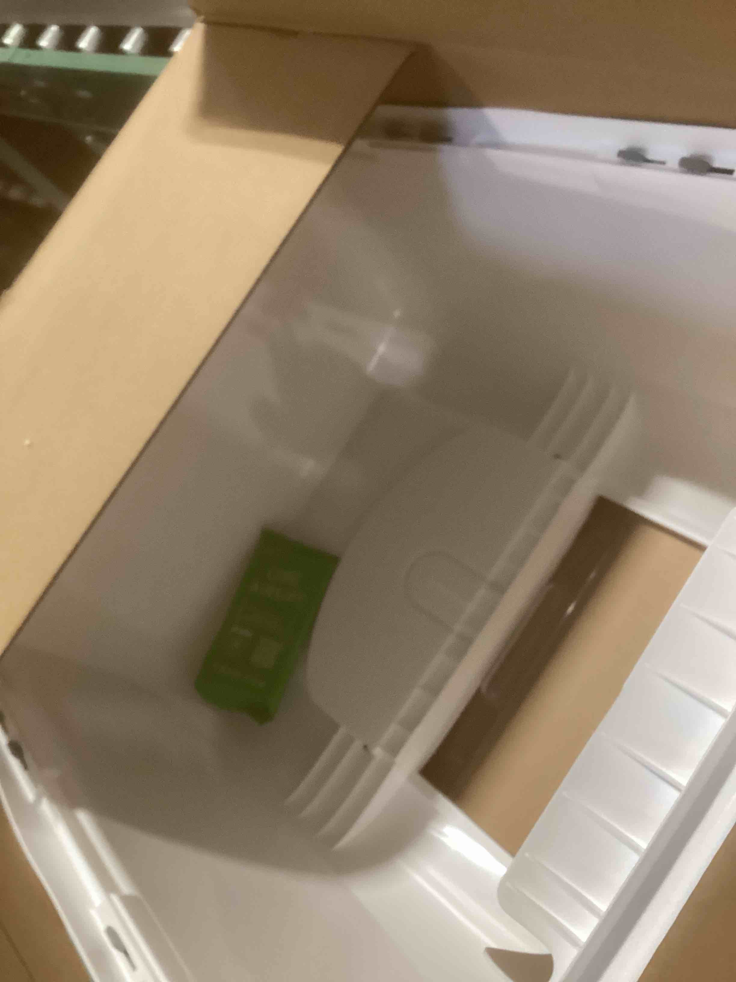 Condition photo showing As Is for INCOMPLETE…Catit Airsift Jumbo Hooded Litter Pan, Warm Gray/White - Privacy and Easy Access for Cleaning - Ideal for Larger or Multiple Cat Households