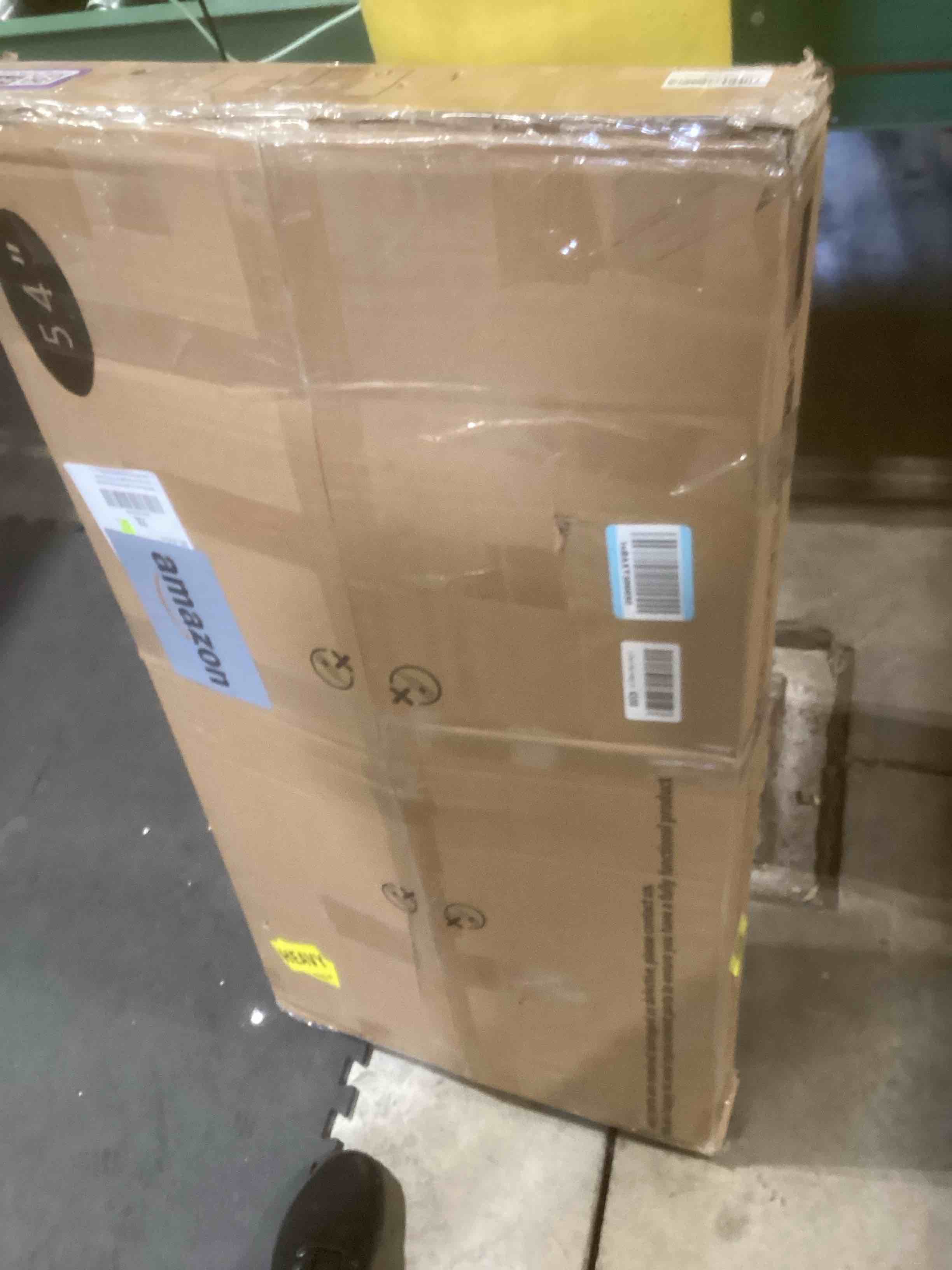 Condition photo showing As Is for MUTUN 53" Computer Desk with 4 Drawers & Power Outlets, Reversible Home Office Desk with Monitor Stand & Printer Stand, Gaming Desk with Led Lights, Study Writing Work Desk Table for Bedroom (White) 53 Inch White