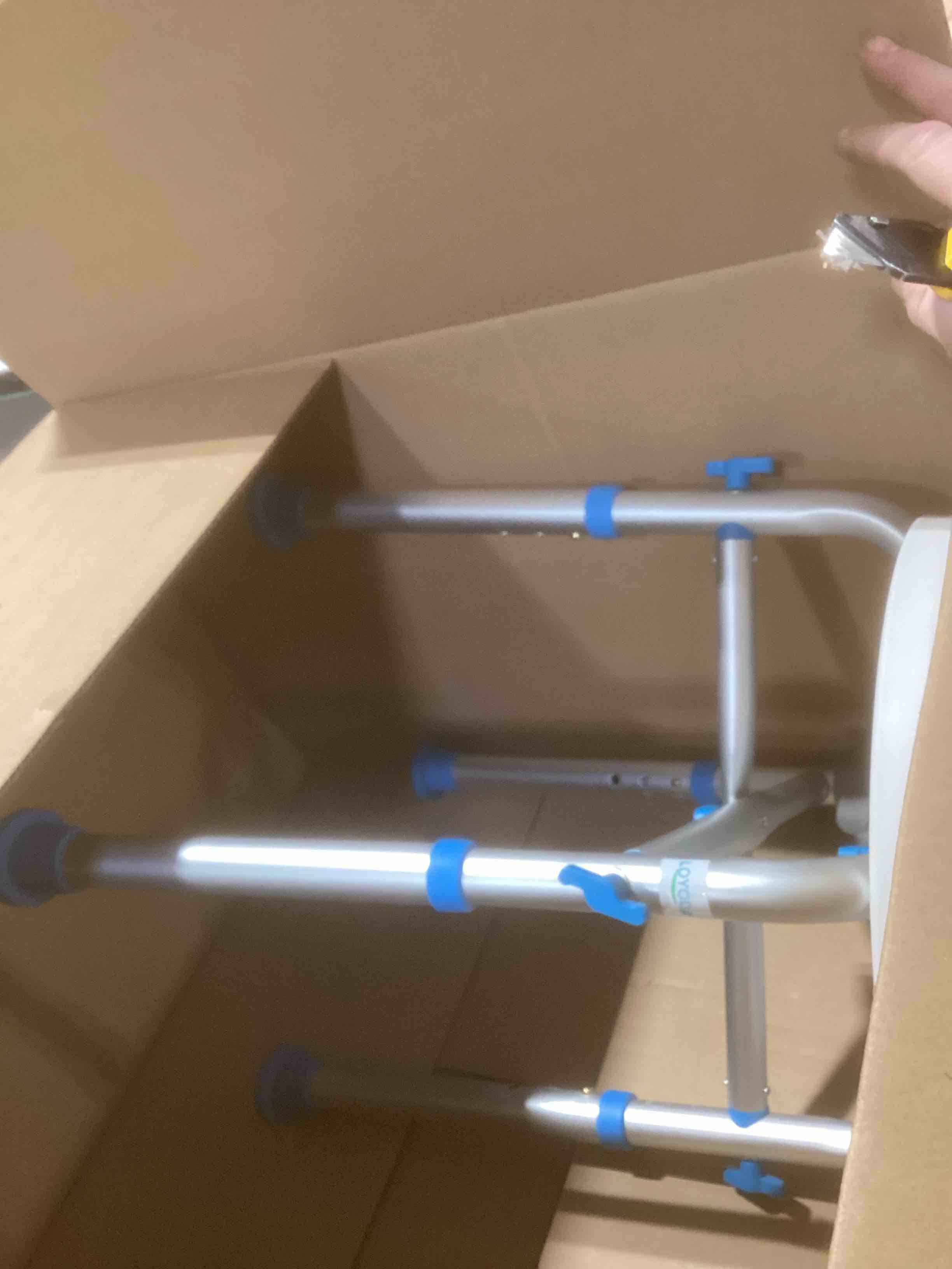 Condition photo showing Good Condition for FSA/HSA Eligible Swivel Shower Stool with Reinforced Crossing Bar, Height Adjustable Round Shower Chair for Inside Shower, Tool Free Assembly Shower Seats for Adults, 350lbs