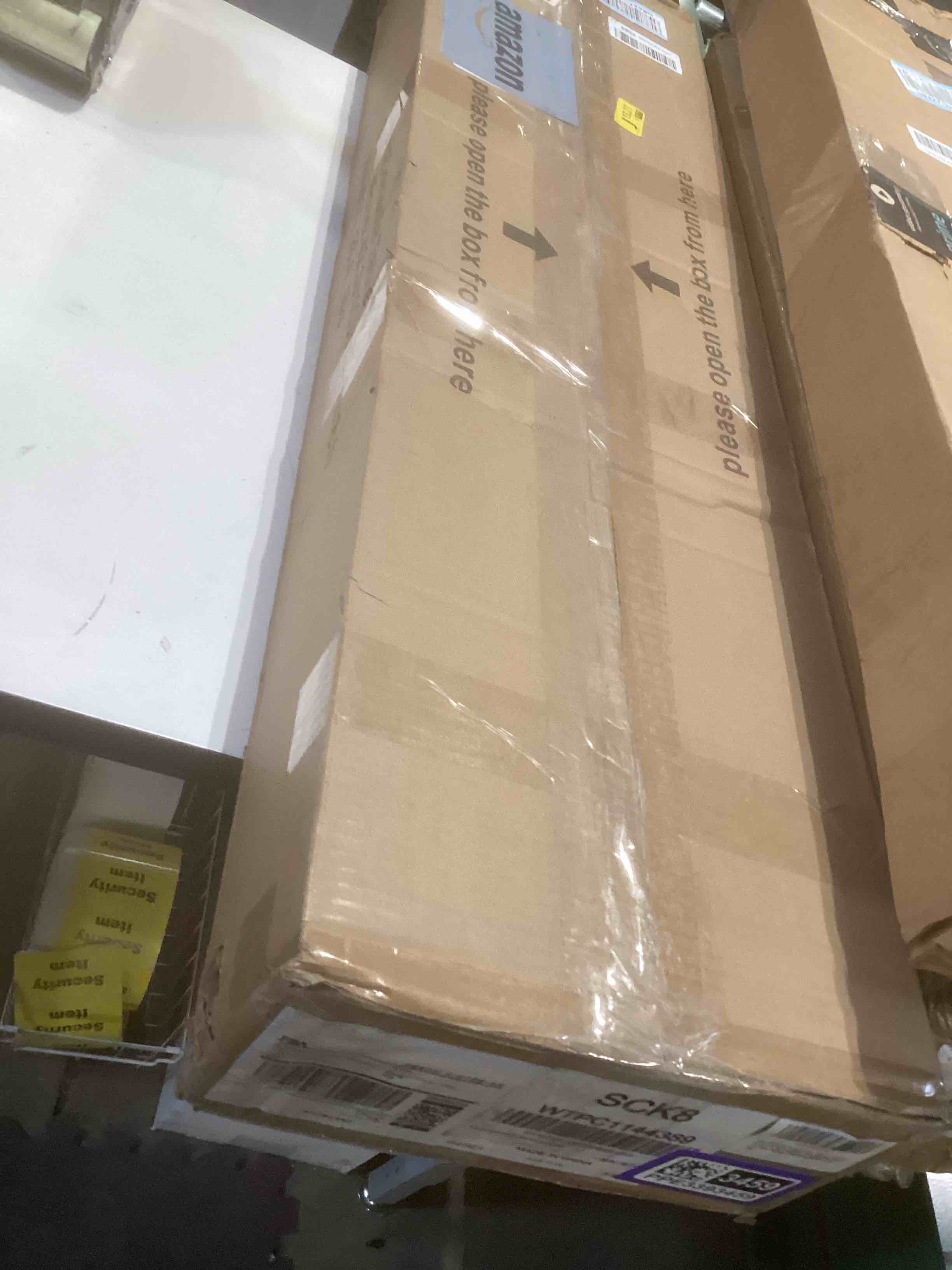 Condition photo showing As Is for Acrylic Console Table 7.8" D x 39.4" W x 31.2" H, Narrow Console Table, Skinny Entryway Table for Sofa, Foyer, Hallway, Living Room, Modern, 2-Tier, Clear