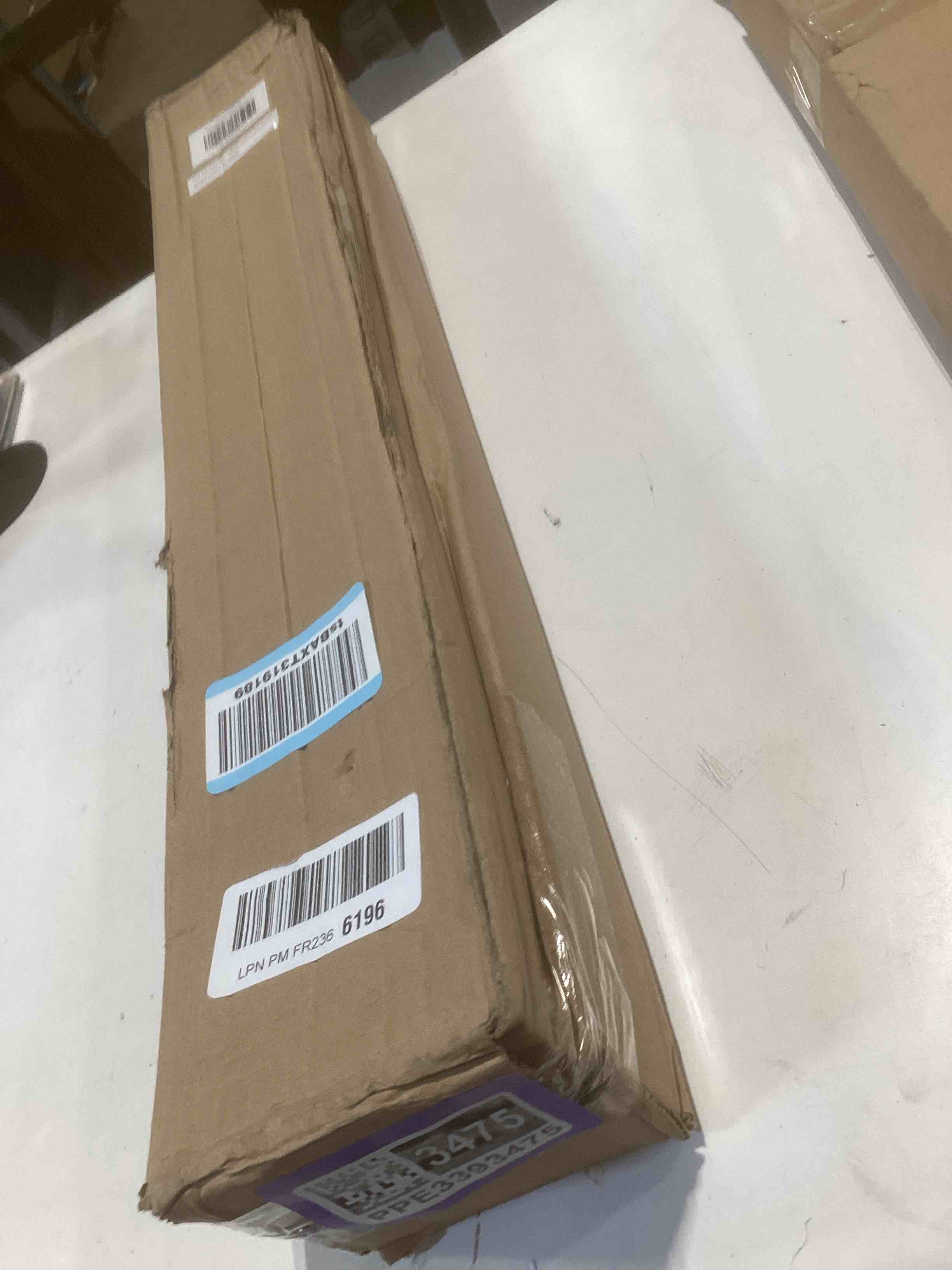 Condition photo showing As Is for LazBlinds No Tools No Drill Cordless Bamboo Roman Shades, Light Filtering Window Treatment, Roll Up Bamboo Blinds for Windows 35'' W x 64'' H, Brown Light Filtering-brown206 35" W x 64" H