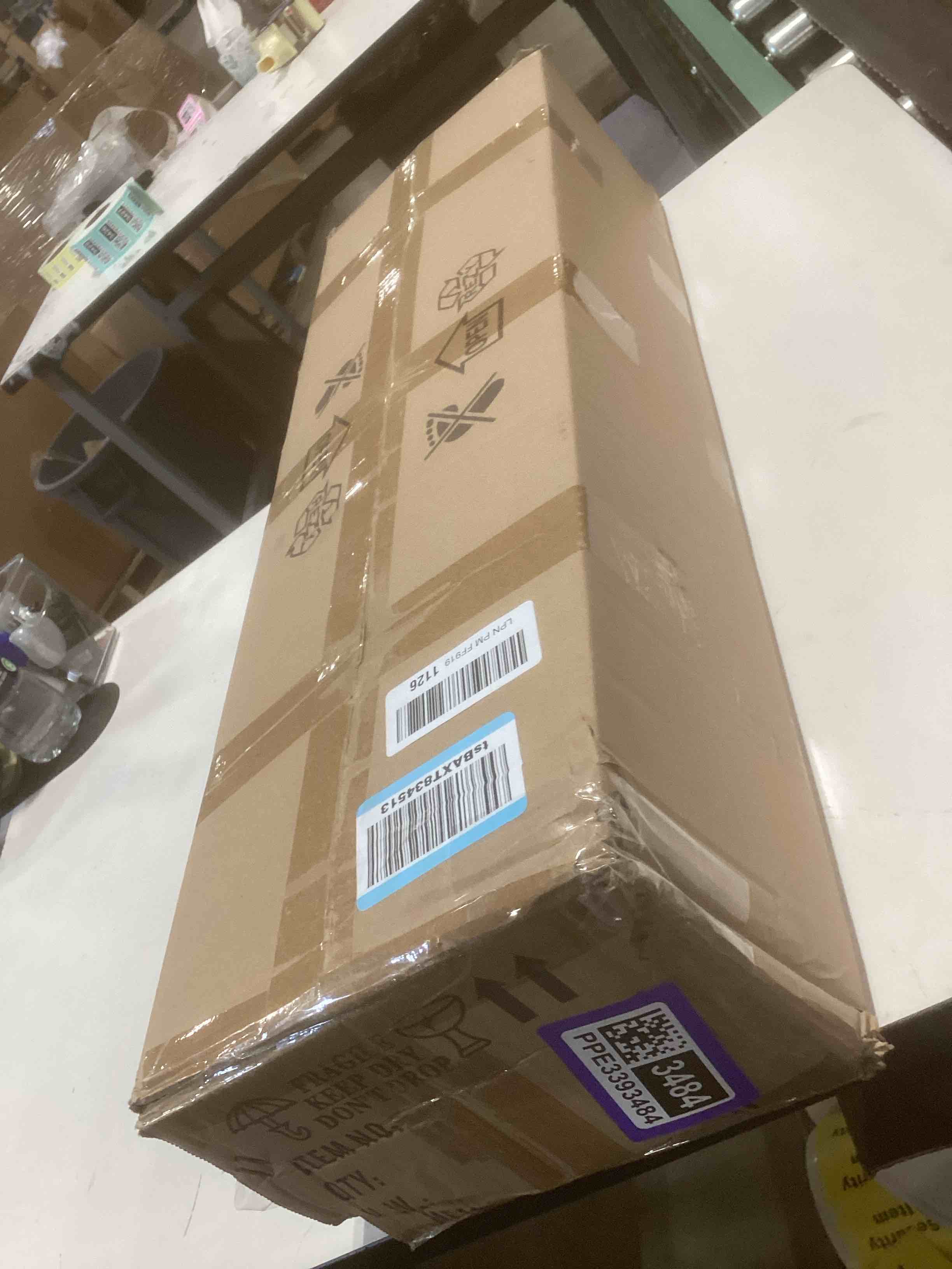 Condition photo showing Good Condition for 39.8''Matte Black Candle Holder with Acrylic Shades Tall 5 Arm Candelabra Black Table Centerpiece for Wedding Living Dining Room Fireplace Decoration Fit 0.98''LED Taper Candle Black 4pcs