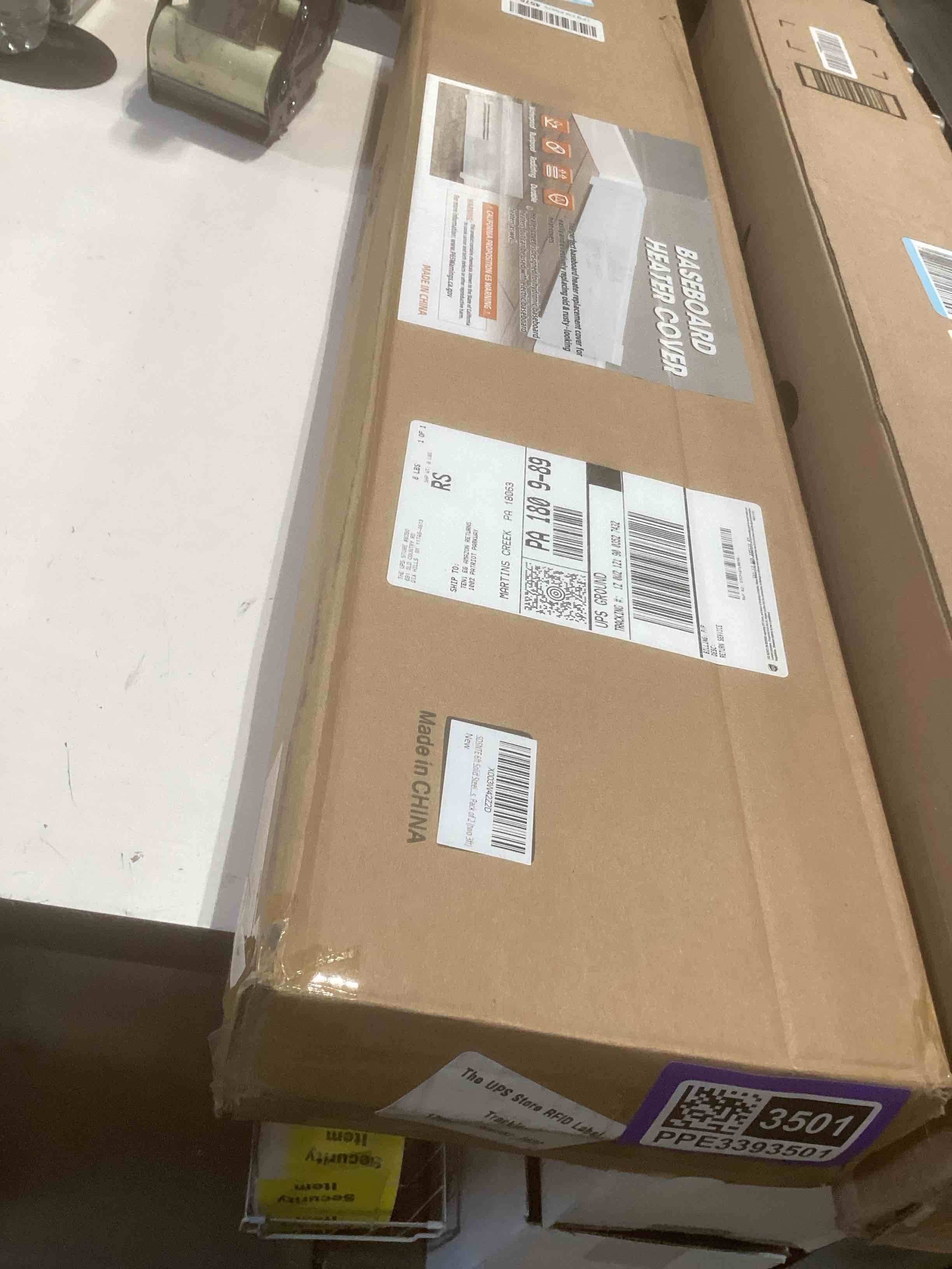 Condition photo showing Good Condition for 6ft Steel Easy Slip-On Baseboard Heater Cover with End Caps for Bathroom & Hydronic System for Replacing Old Cover, White Cover 6ft?With End Caps?