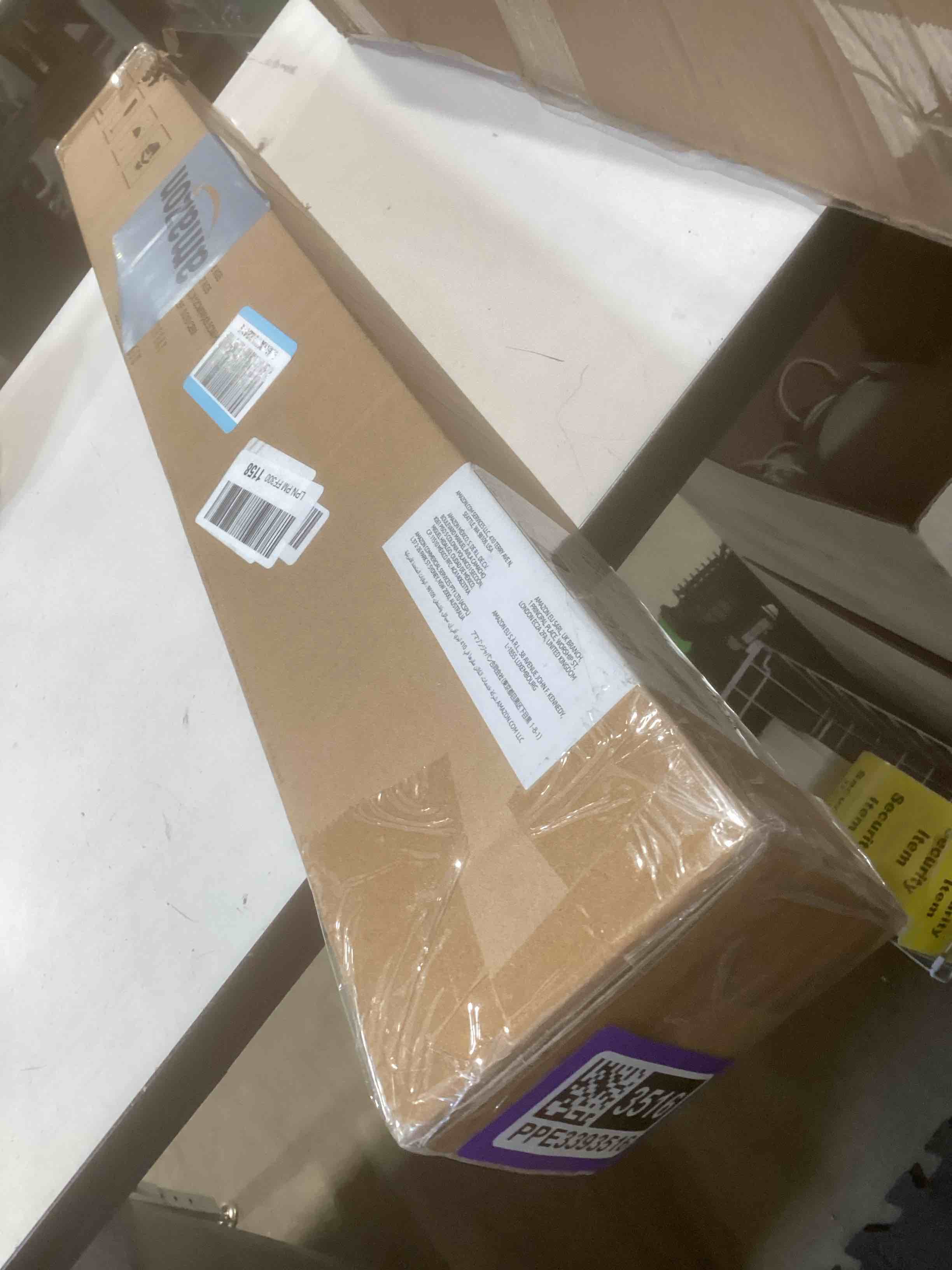 Condition photo showing Good Condition for Amazon Basics High Boardroom Aluminum Flipchart Whiteboard and Display Easel Stand with Adjustable Height Telescope Tripod, 35 x 2 x 28 Inches, Black Lightweight Board Easel