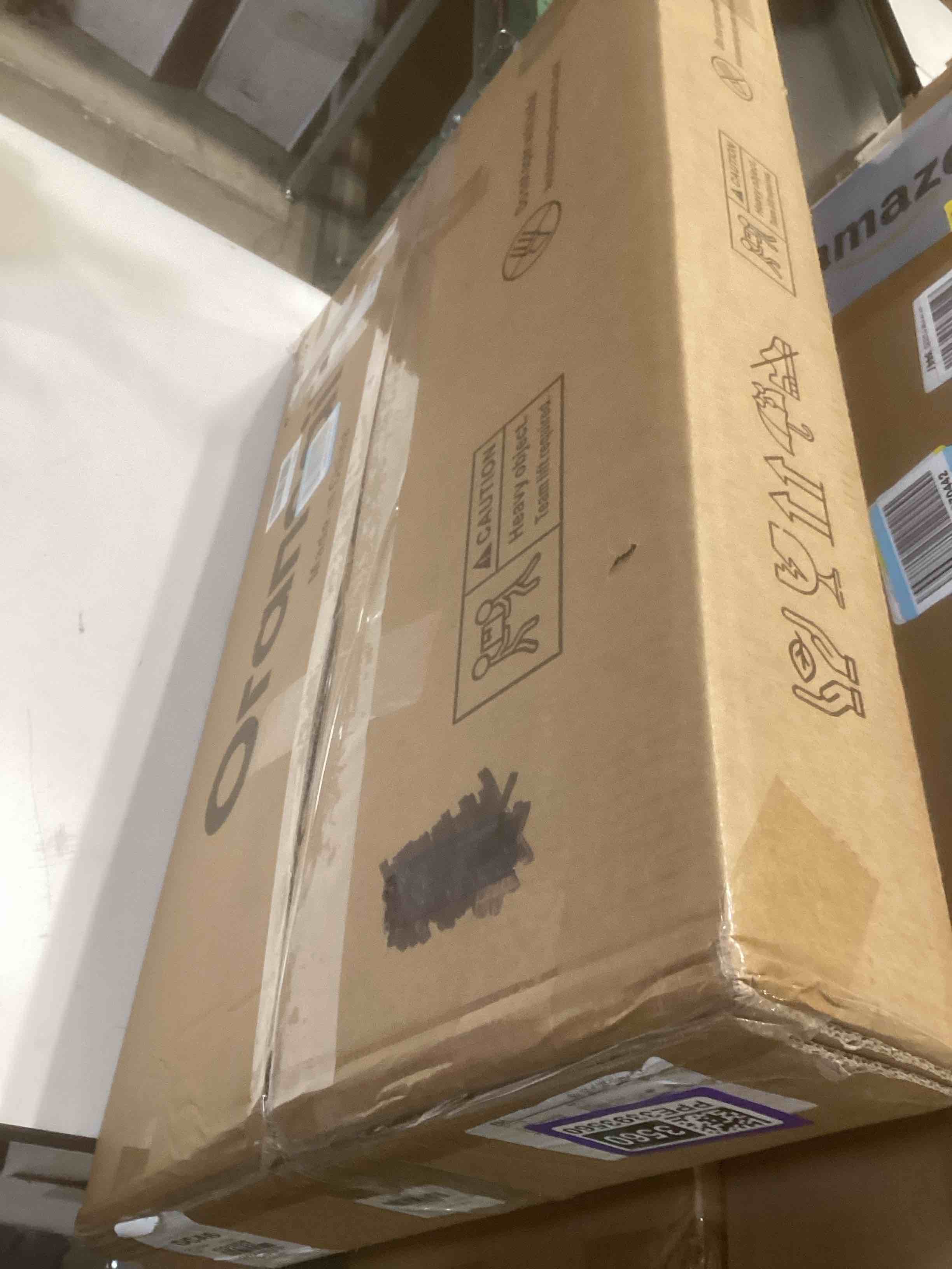 Condition photo showing Good Condition for Oransail Small Standing Desk with Wheels, 29.5-45.3 Inch Adjustable Height, Portable Treadmill Desk, Rolling Computer Table for Walking Pad with a Cup Holder and a Hook White