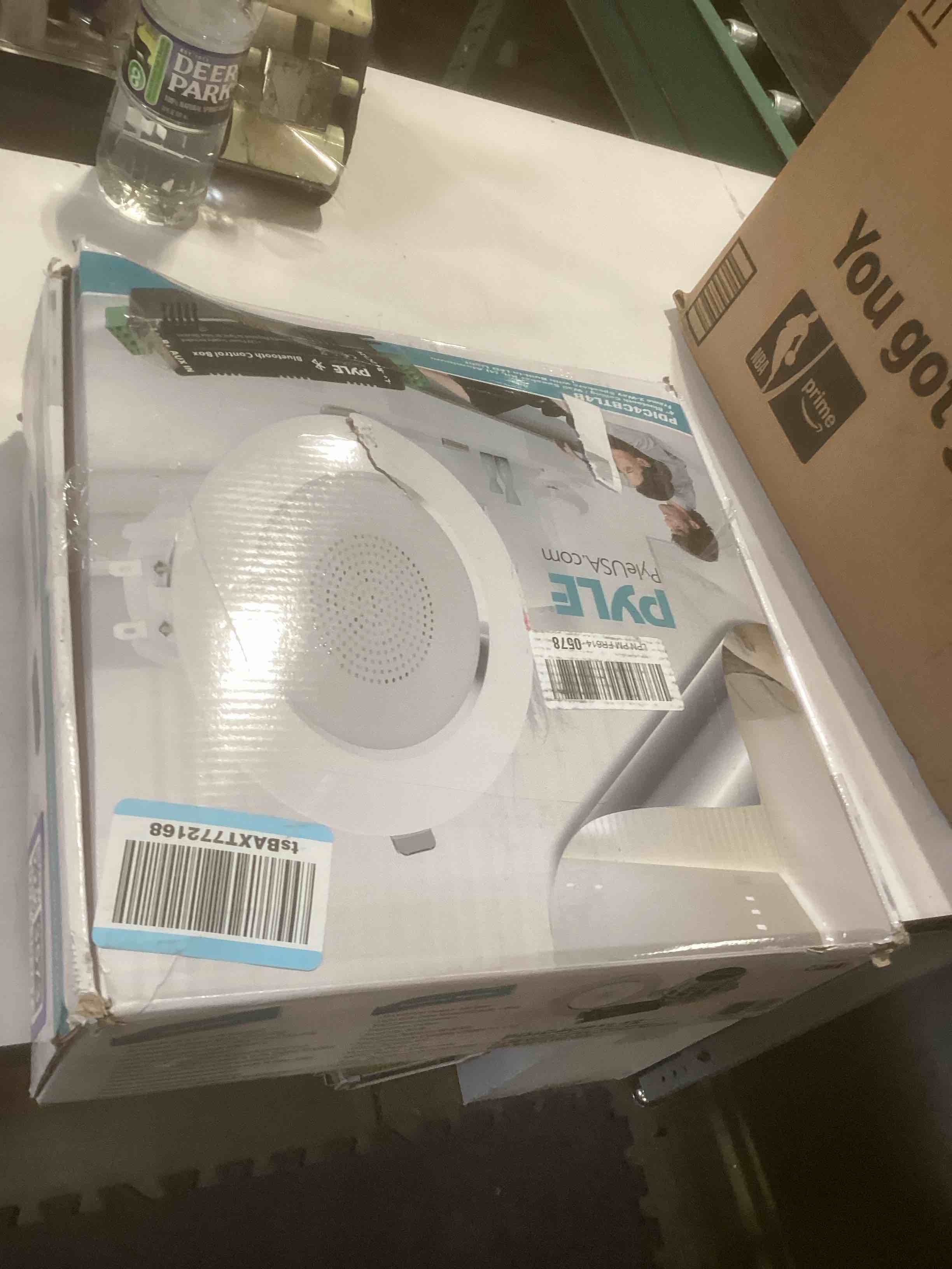 Condition photo showing As Is for Pyle 4" In-Ceiling In-Wall Speakers - 320 Watts Max, 2-Way Stereo Sound, Flush Design w/ BT Wireless Receiver, LED Light, & Spring Loaded For Easy Installation- PDIC4CBTL4B (4 Speakers)