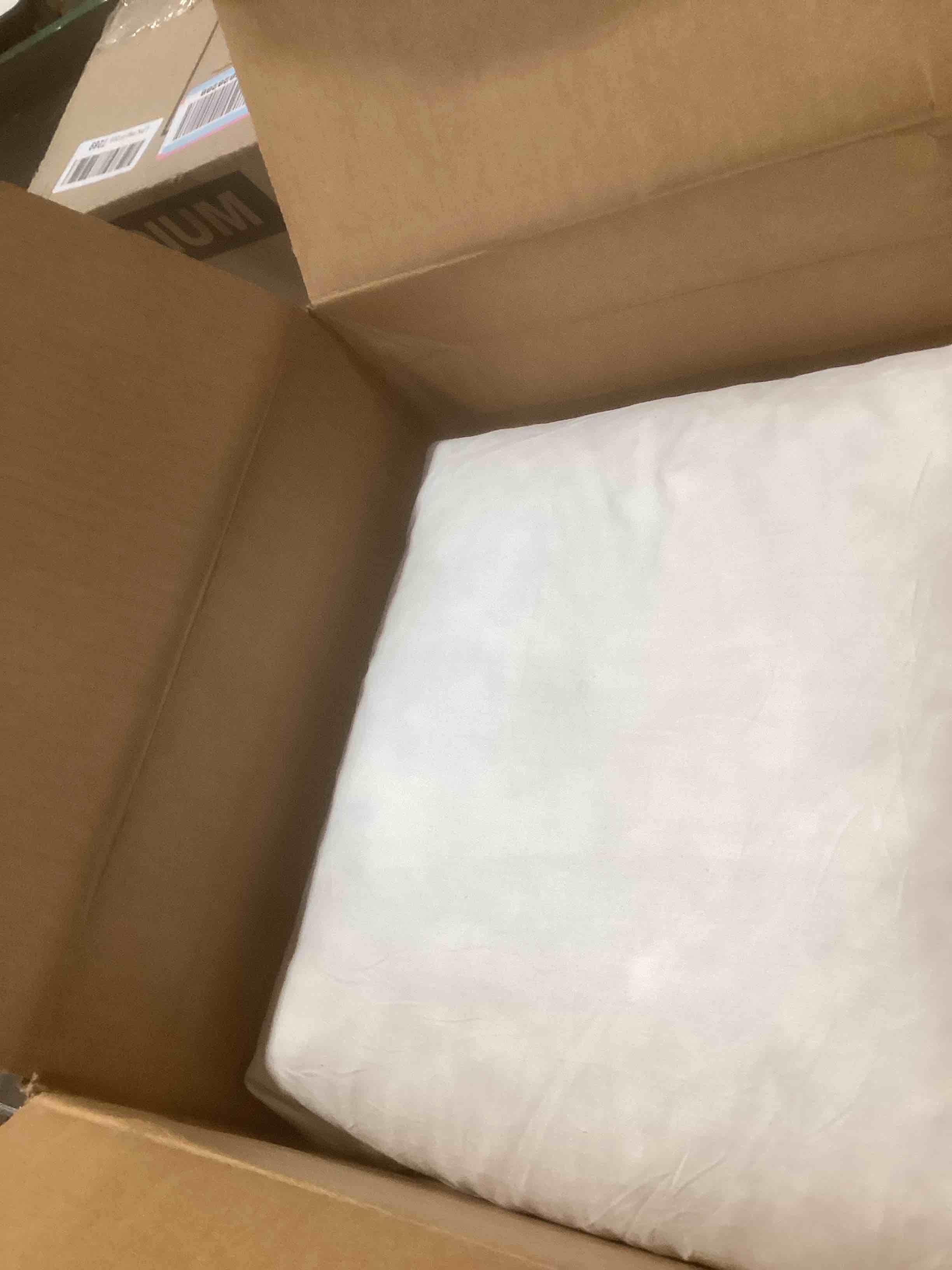 Condition photo showing Good Condition for MIULEE 20x20 Pillow Inserts, Pack of 2 Down Feather Premium Throw Pillows with Cotton Fabric for Bed Couch Living Room Sofa 2 20x20 Inch (Pack of 2)