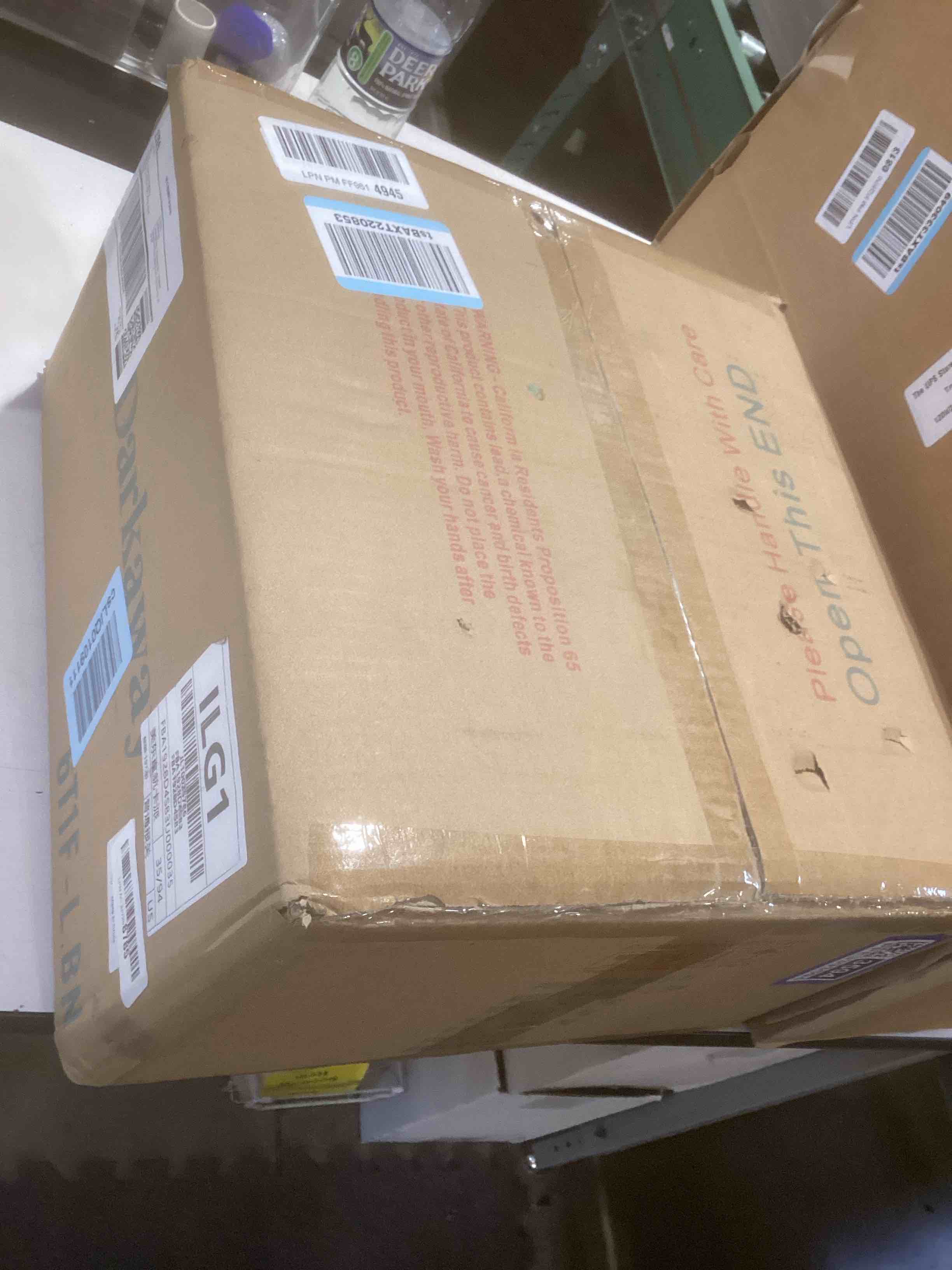 Condition photo showing Good Condition for Darkaway Large Ceiling Light Fixtures 3-Ight Flush Mount Indoor Outdoor Ceiling Light with Seeded Glass Shade for Hallway Kitchen Bedroom Porch Living Room Dining Room Nickel Finish Nickel 13.38inch