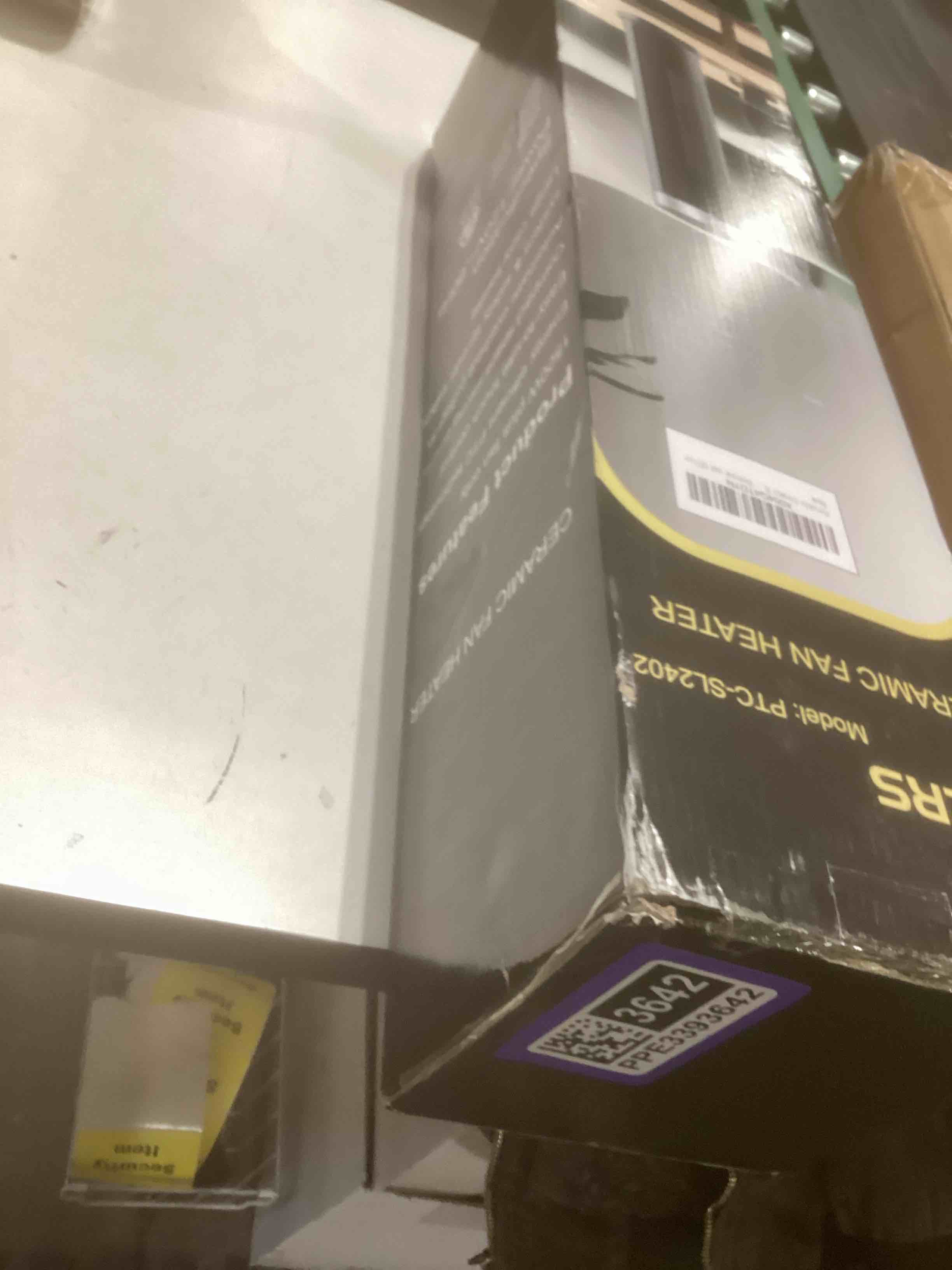 Condition photo showing As Is for Space Heater for Indoor Use with Remote - 70° Oscillating Tower Electric Heater, 24 Inchs, 12H Timer, 1500W Quiet PTC Ceramic Heating with Thermostat, Fast Safety Heat for Office, Home, Bedroom