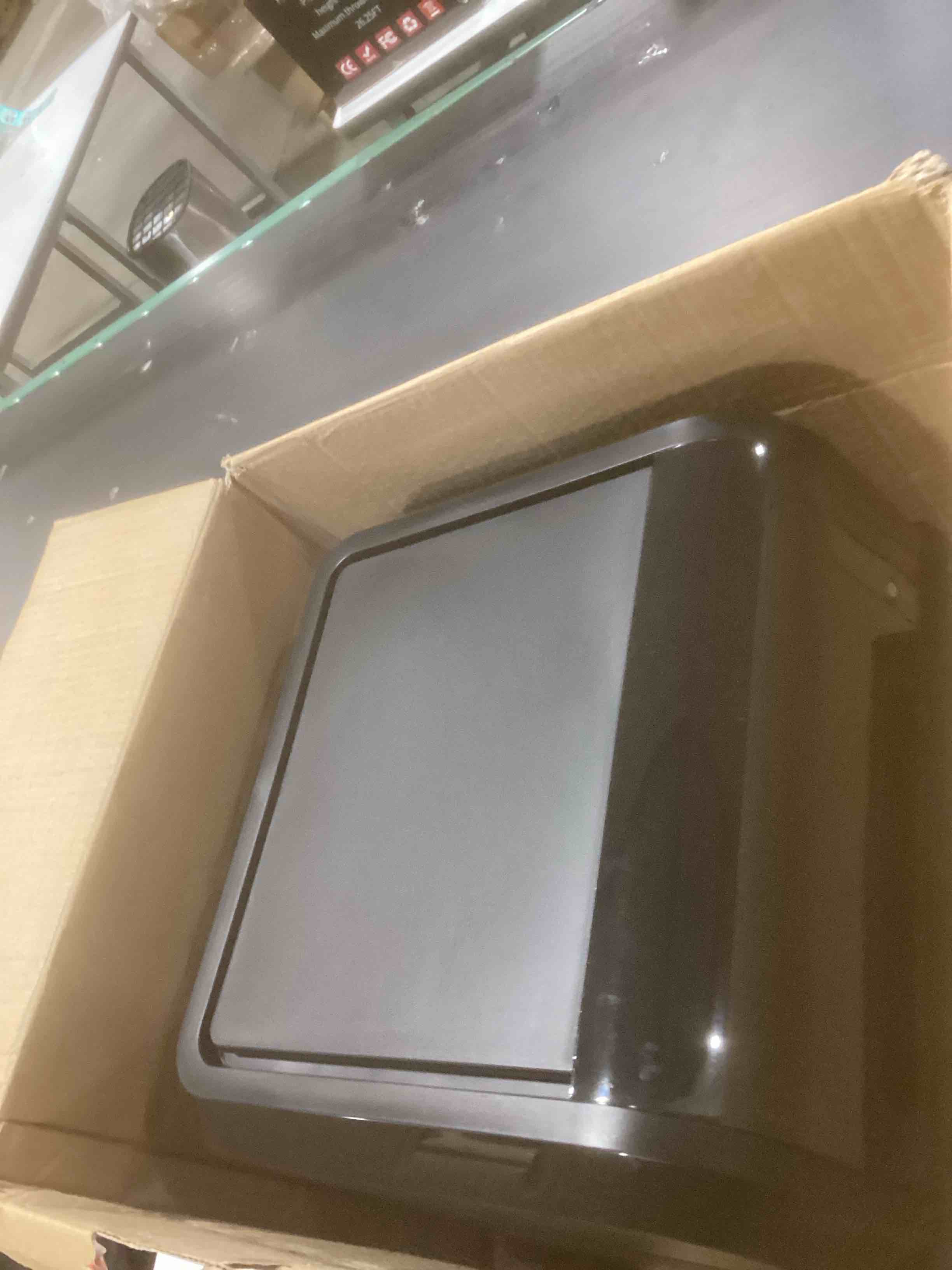 Condition photo showing As Is for Chefman - ExacTemp 12 Quart 5-in-1 Air Fryer with Integrated Smart Thermometer, 28 Presets - Black