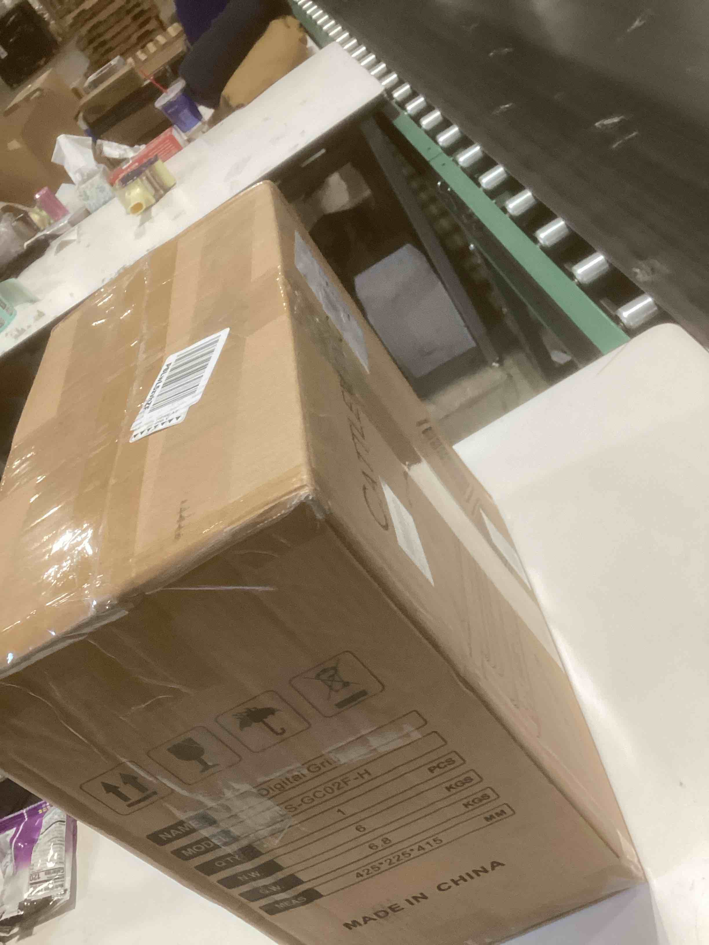 Condition photo showing As Is for Panini Press Grill Sandwich Maker with Removable Plates, 1600W, 6 in 1 Indoor Grill with Meat Thermometer, Electric Contact Grills for Kitchen, Stainless Steel with Waffle plates 6 in 1