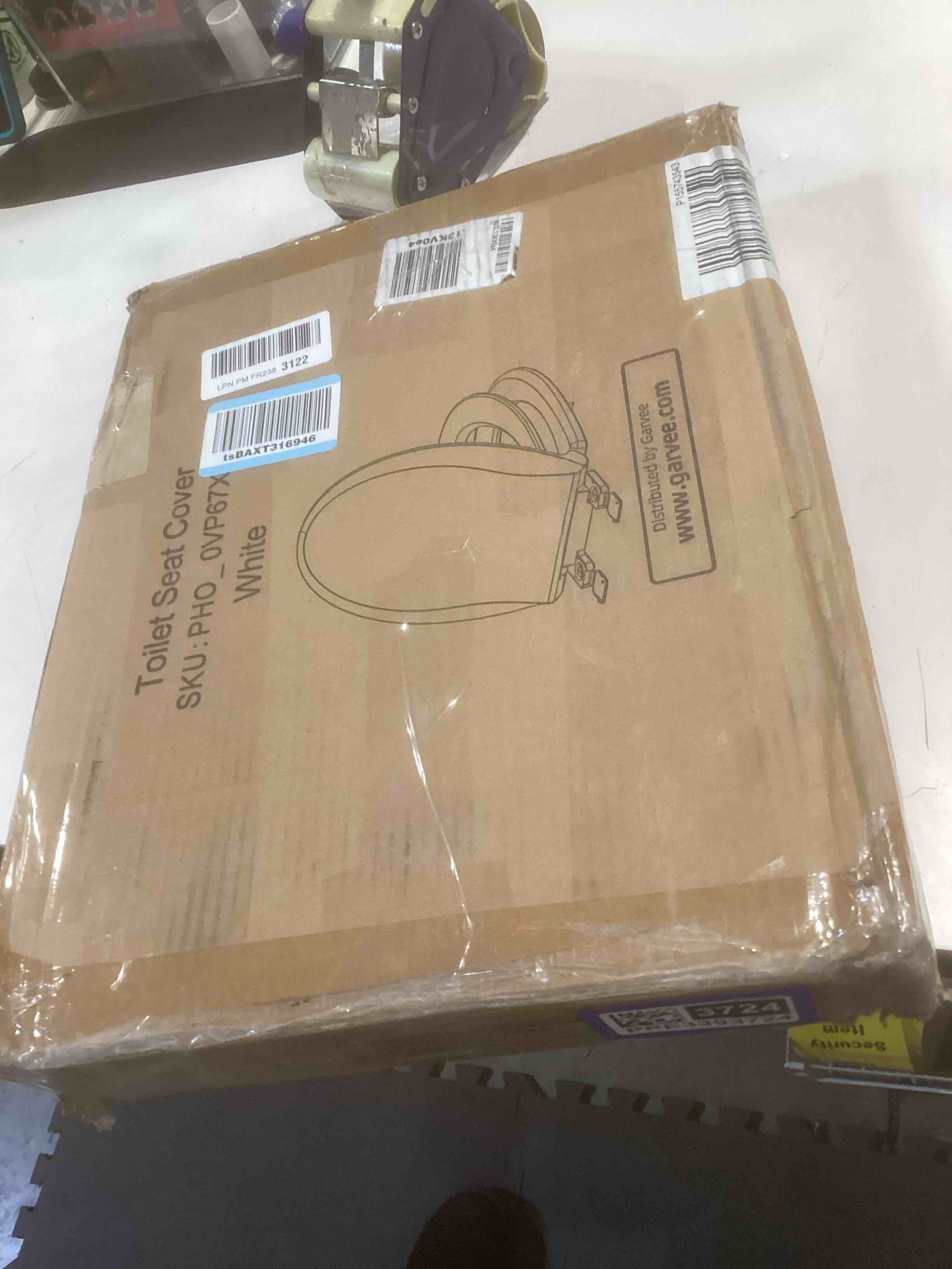 Condition photo showing As Is for Toilet Seat, Round Toilet Seat with Toddler Seat Built in, Potty Training Toilet Seat Round Fits Both Adult and Child, with Slow Close and Magnets- Round